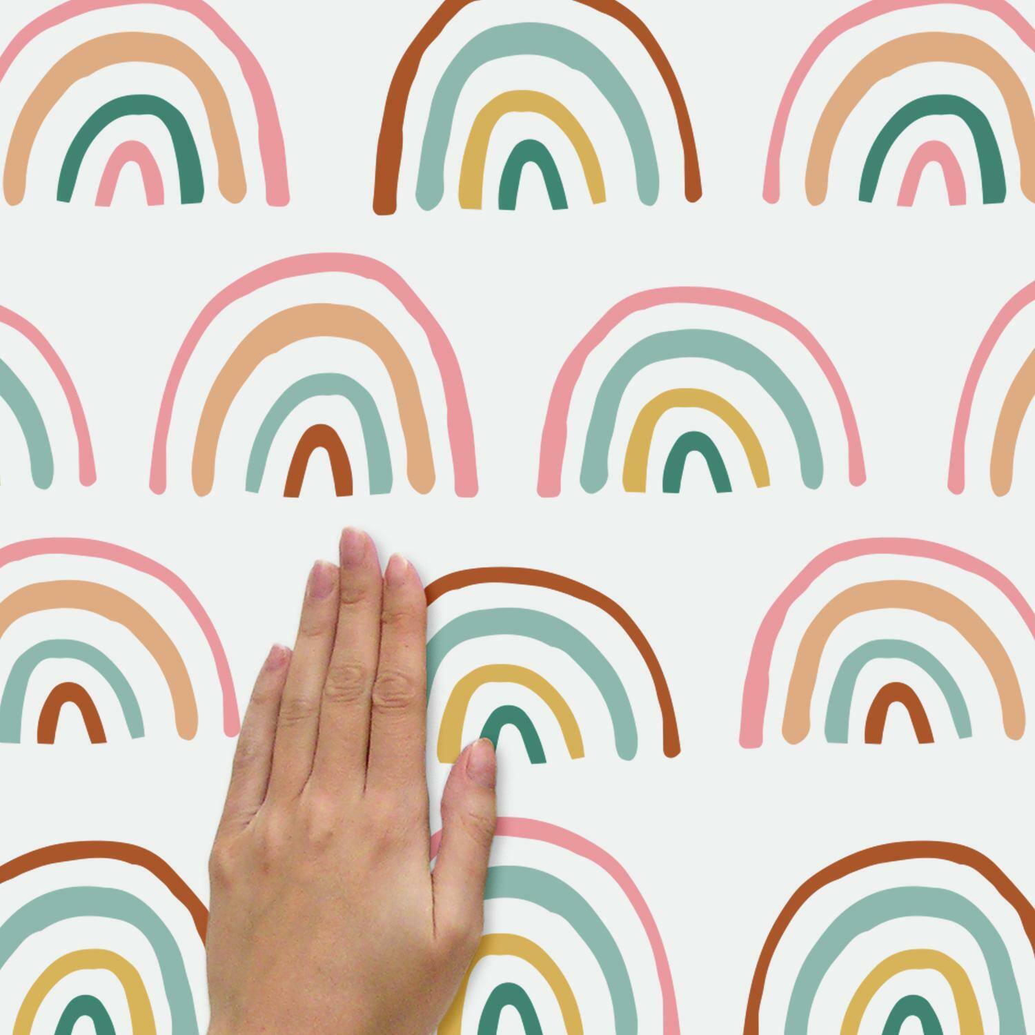 RoomMates Retro Rainbow Peel &#x26; Stick Wall Decals