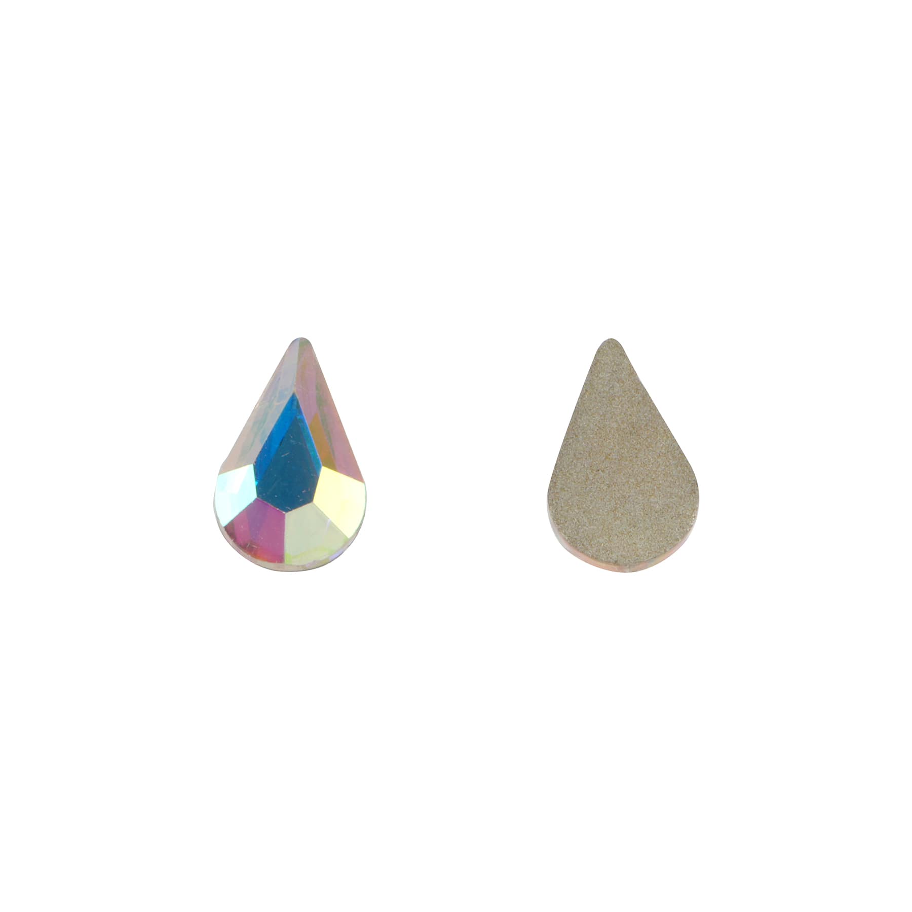 Clear Aurora Borealis Teardrop Flatback Glass Rhinestones, 288ct. by Bead Landing™