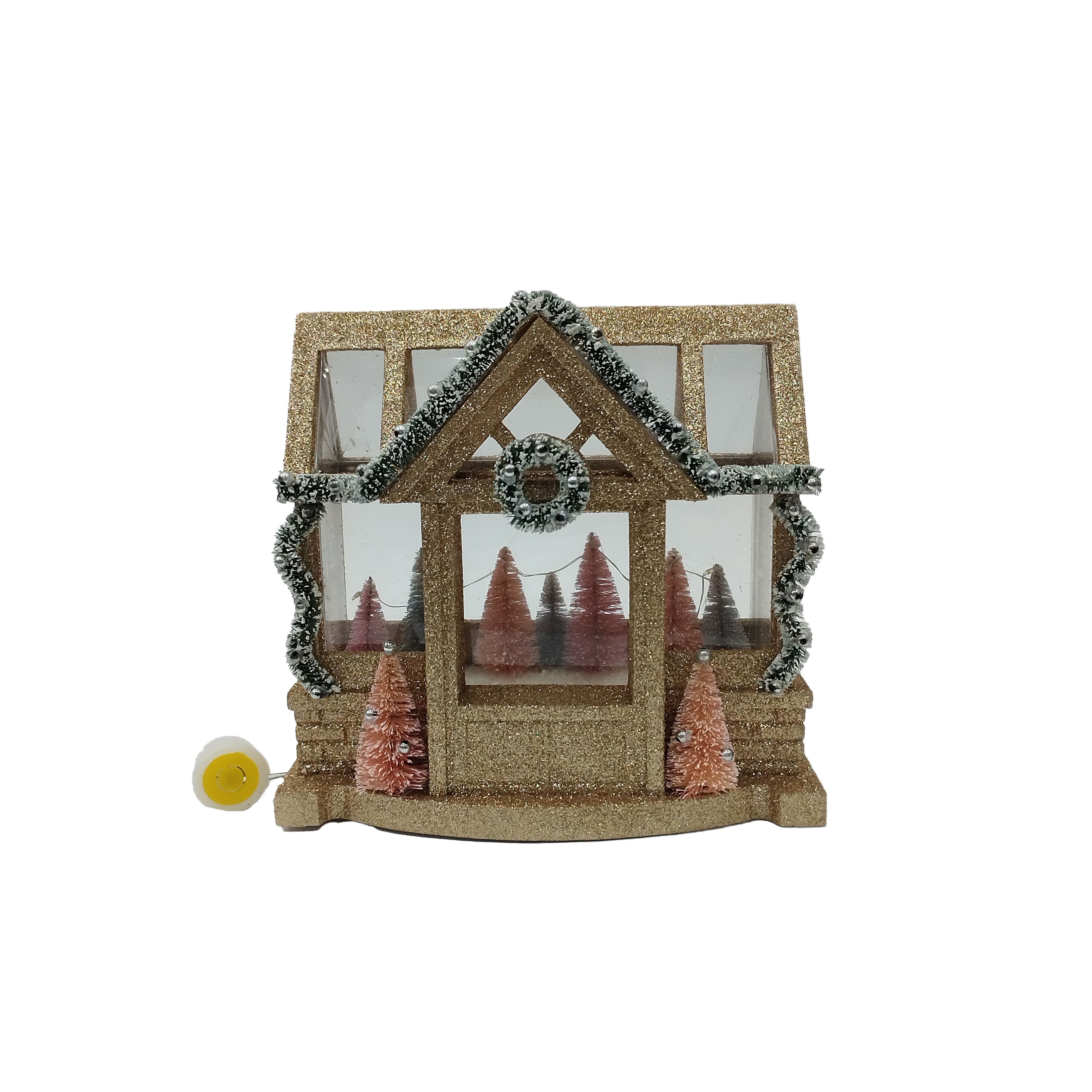 8&#x22; Gold Glitter House LED Tabletop D&#xE9;cor by Ashland&#xAE;