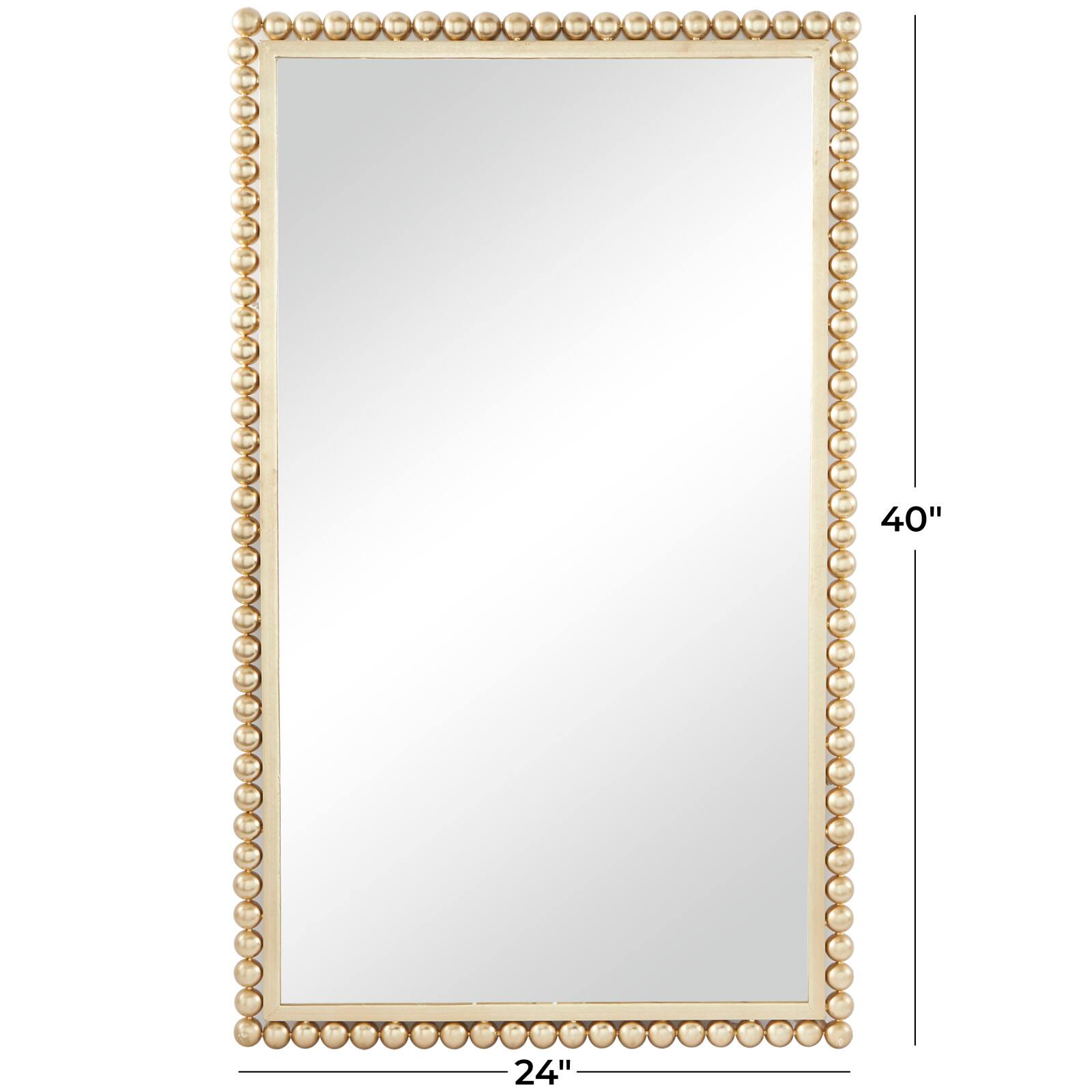 CosmoLiving by Cosmopolitan 40&#x22; Beaded Metal Wall Mirror