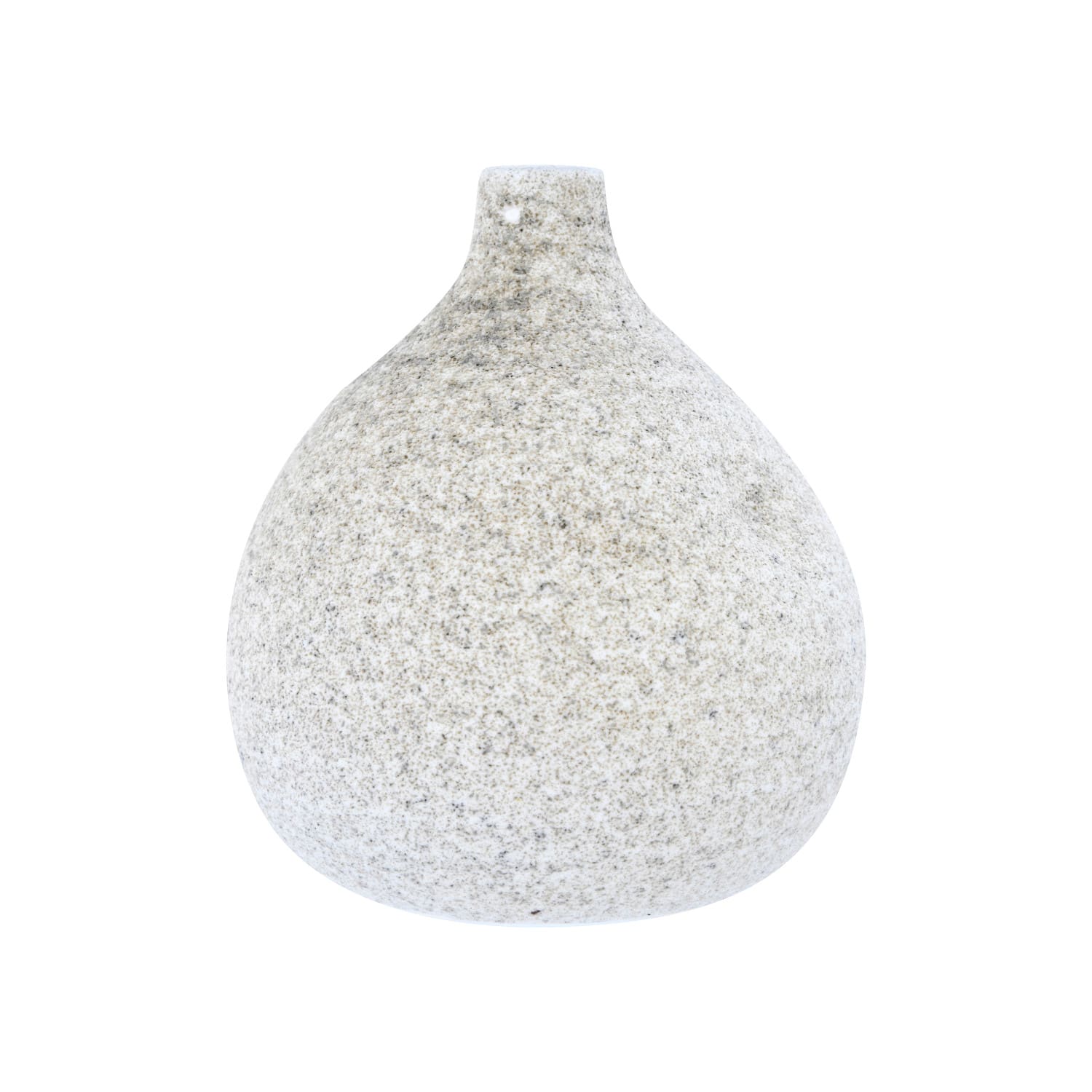 Hello Honey&#xAE; White 6.7&#x22; Small Textured Terracotta Vase with Narrow Top