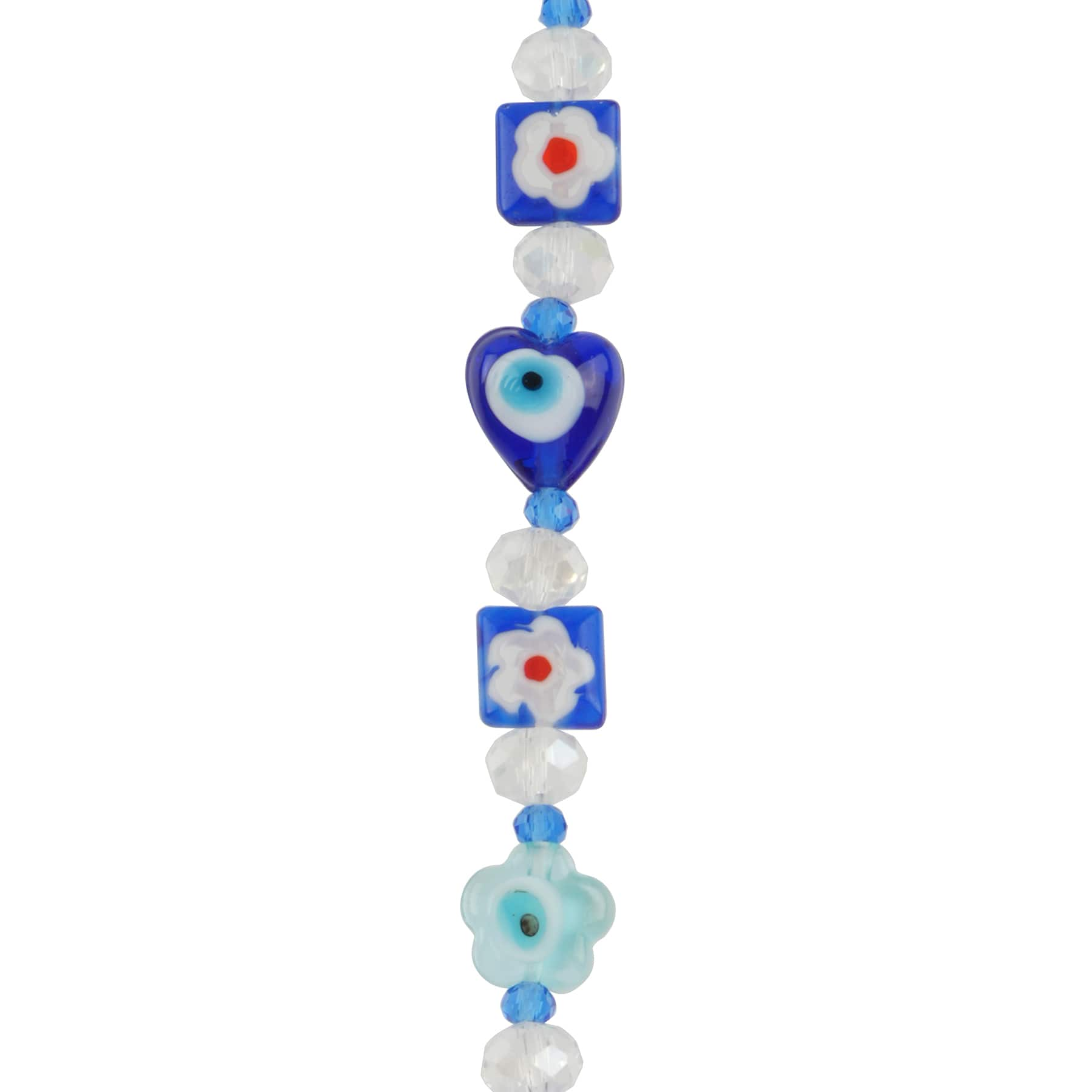 Blue Evil Eye Lampwork Glass Bead Mix by Bead Landing&#x2122;