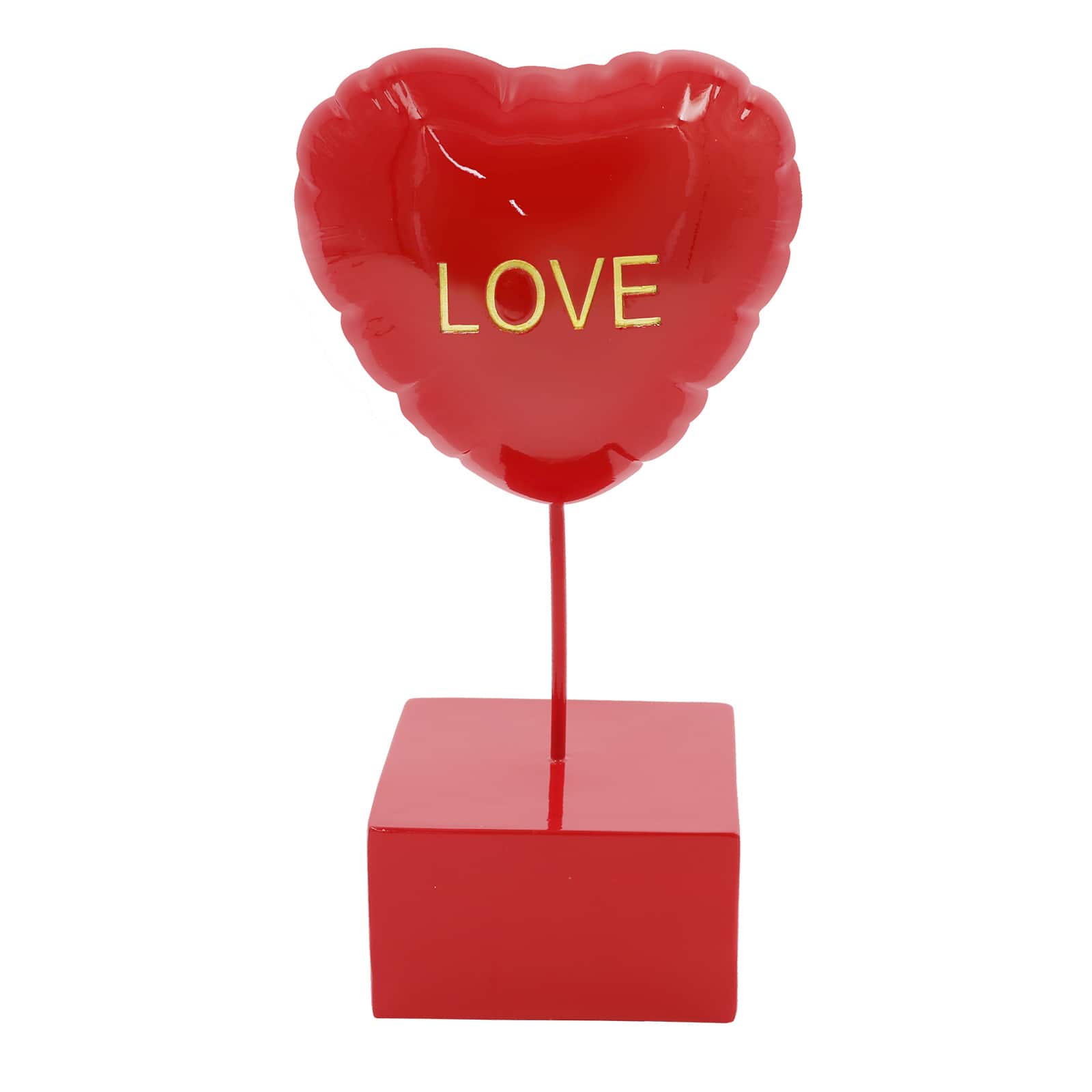 10.75" Red Puffy Heart Tabletop Décor by Celebrate It™