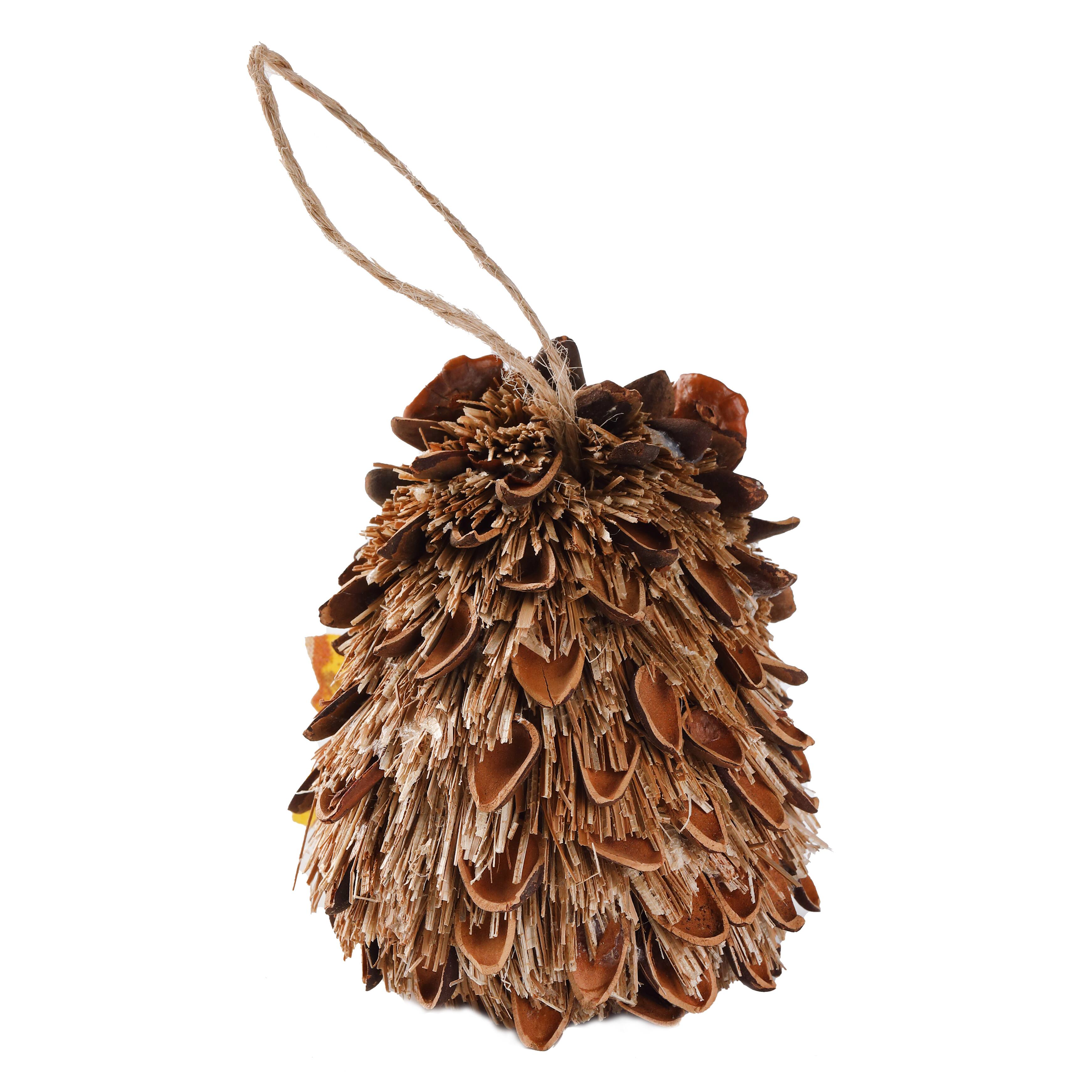 5&#x22; Hedgehog with Sunflower Decorative Natural Ornament by Ashland&#xAE;