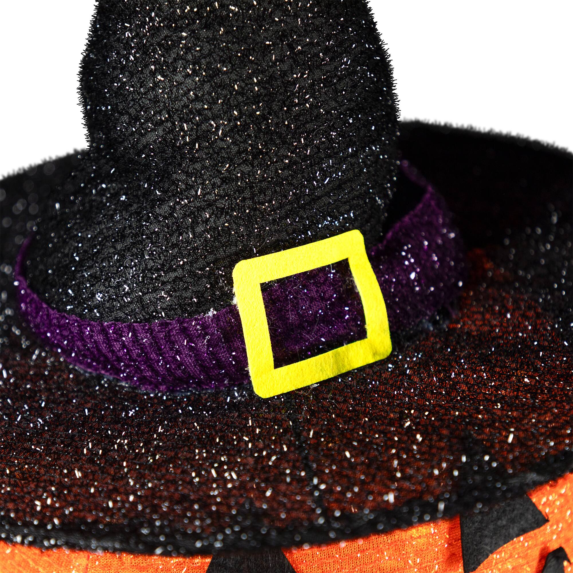 34" Jack-O'-Lanterns in Witch's Hat Outdoor Halloween Decoration