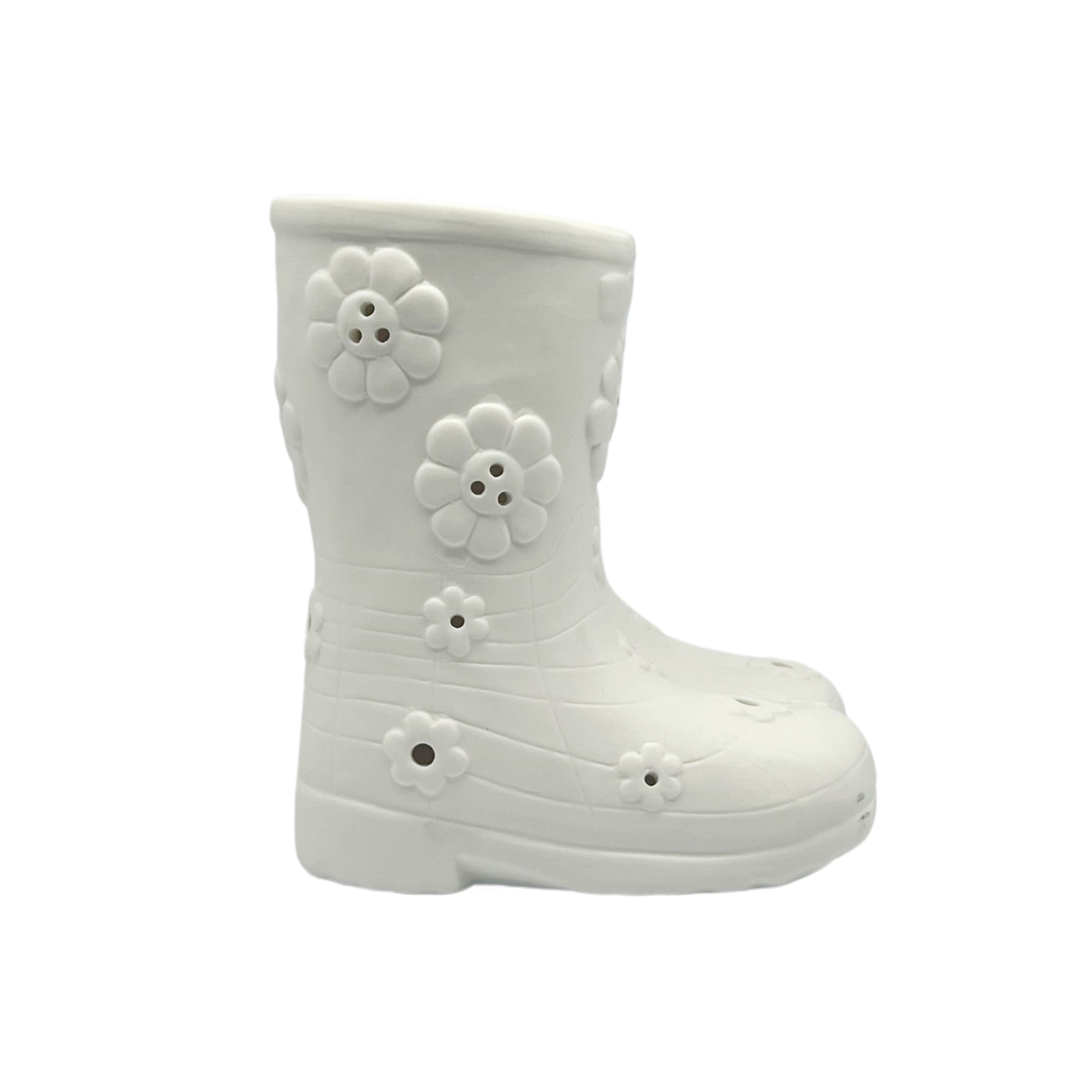 7&#x22; Unfinished Rain Boot DIY LED Ceramic D&#xE9;cor by Make Market&#xAE;
