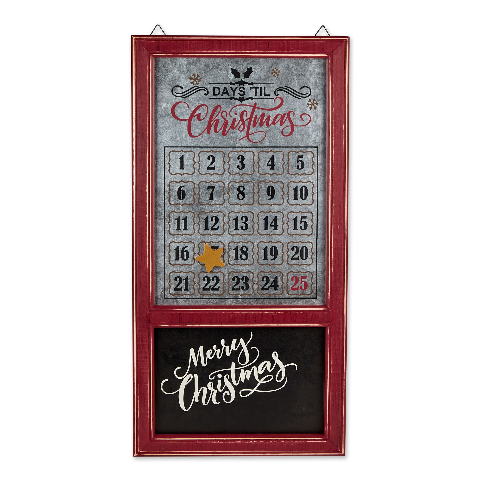 DII&#xAE; Chalkboard &#x26; Galvanized Tin Days &#x27;Til Christmas Advent Calendar