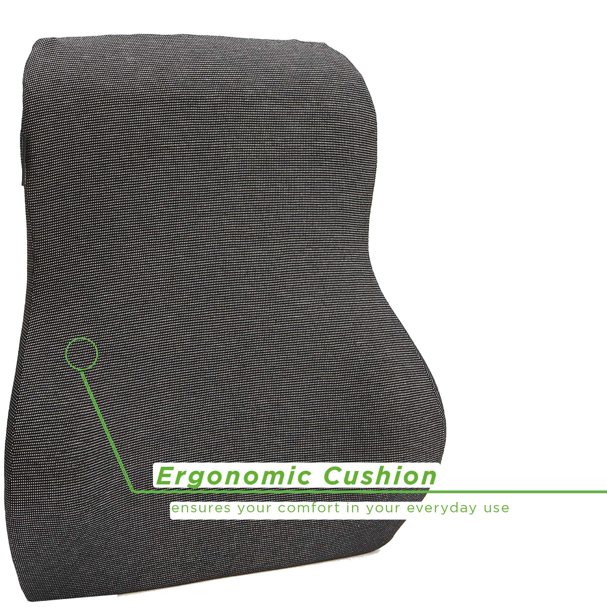 Mind Reader Black Vertical Posture Corrector Back Rest