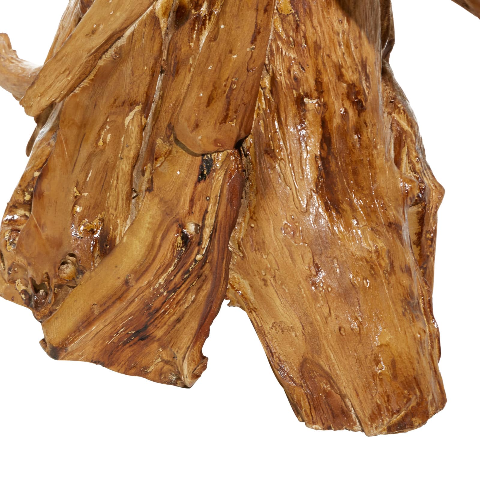 Brown Teak Wood Natural Horse Sculpture 23&#x22; x 25&#x22; x 10&#x22;