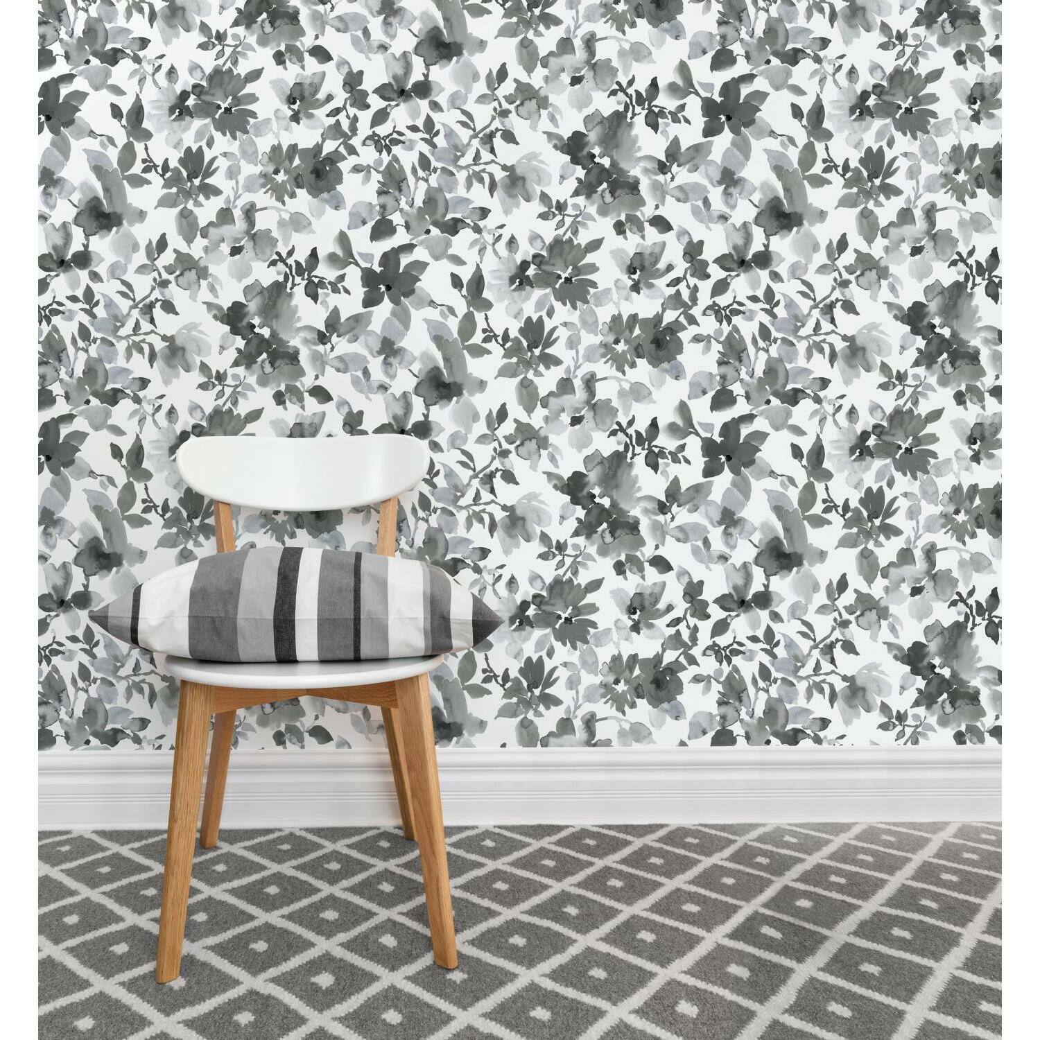 RoomMates Watercolor Floral Peel &#x26; Stick Wallpaper