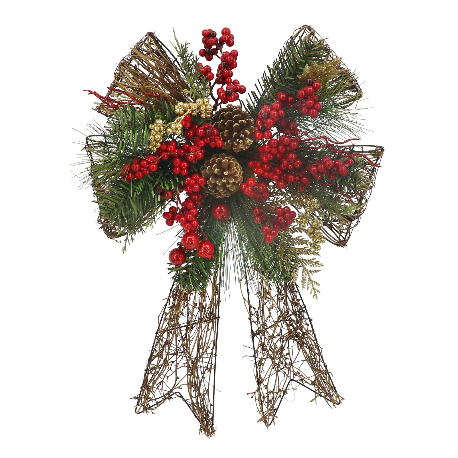 22&#x22; Pine &#x26; Berry Grapevine Bow by Ashland&#xAE;