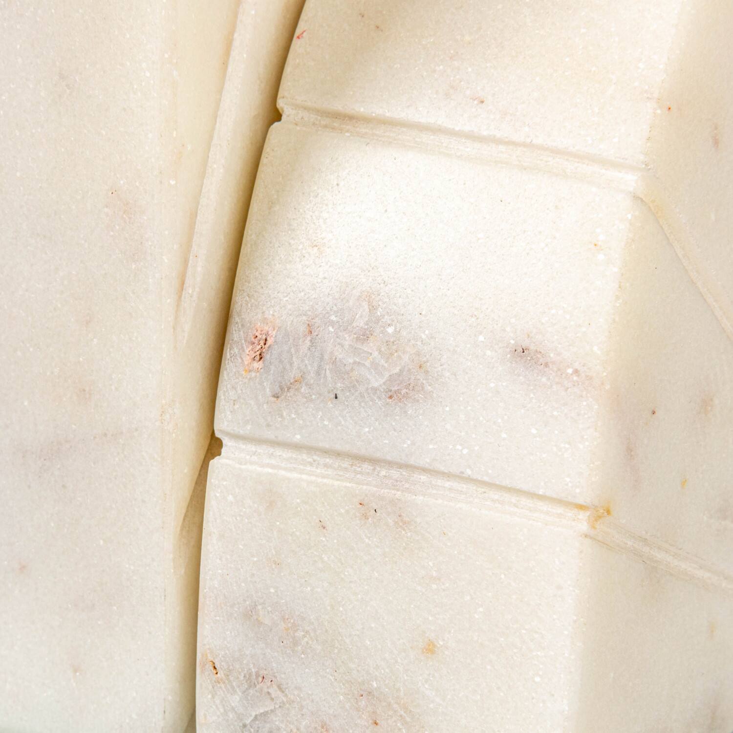 Hello Honey® 6" White Modern Arched Semicircle Marble Bookend Set