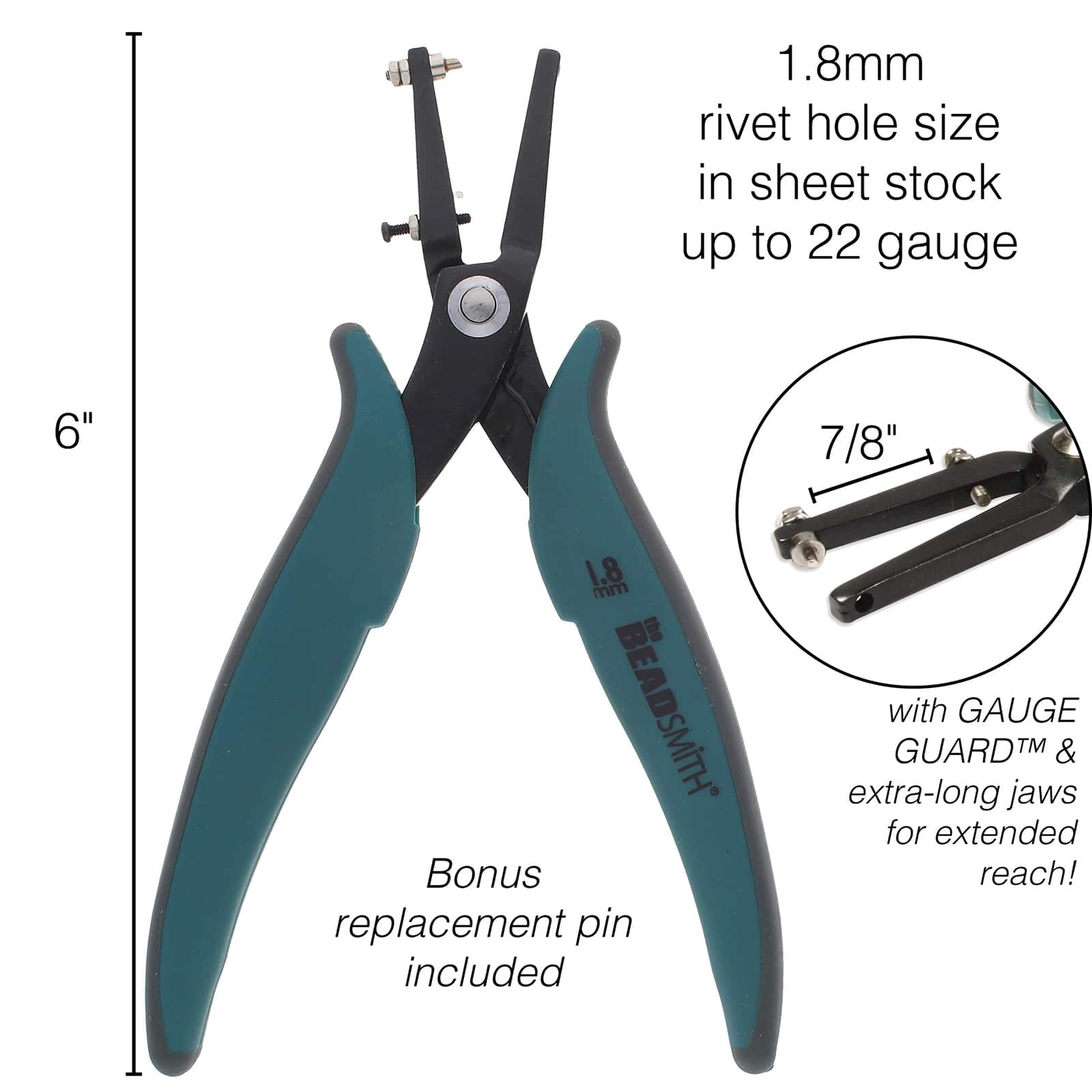 The Beadsmith® 1.8mm Punch Plier with Gauge Guard