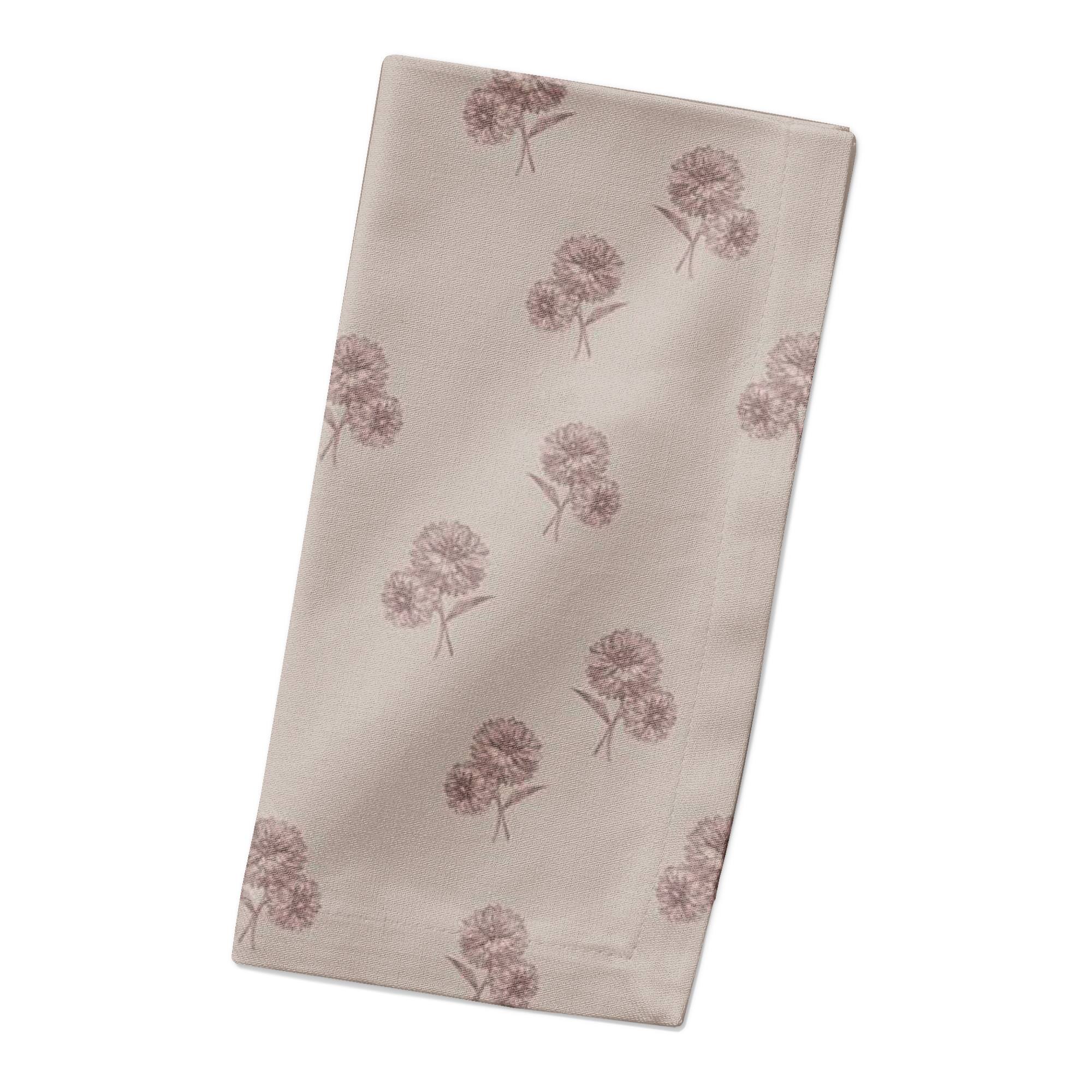 Delicate Floral Cotton Twill Napkin