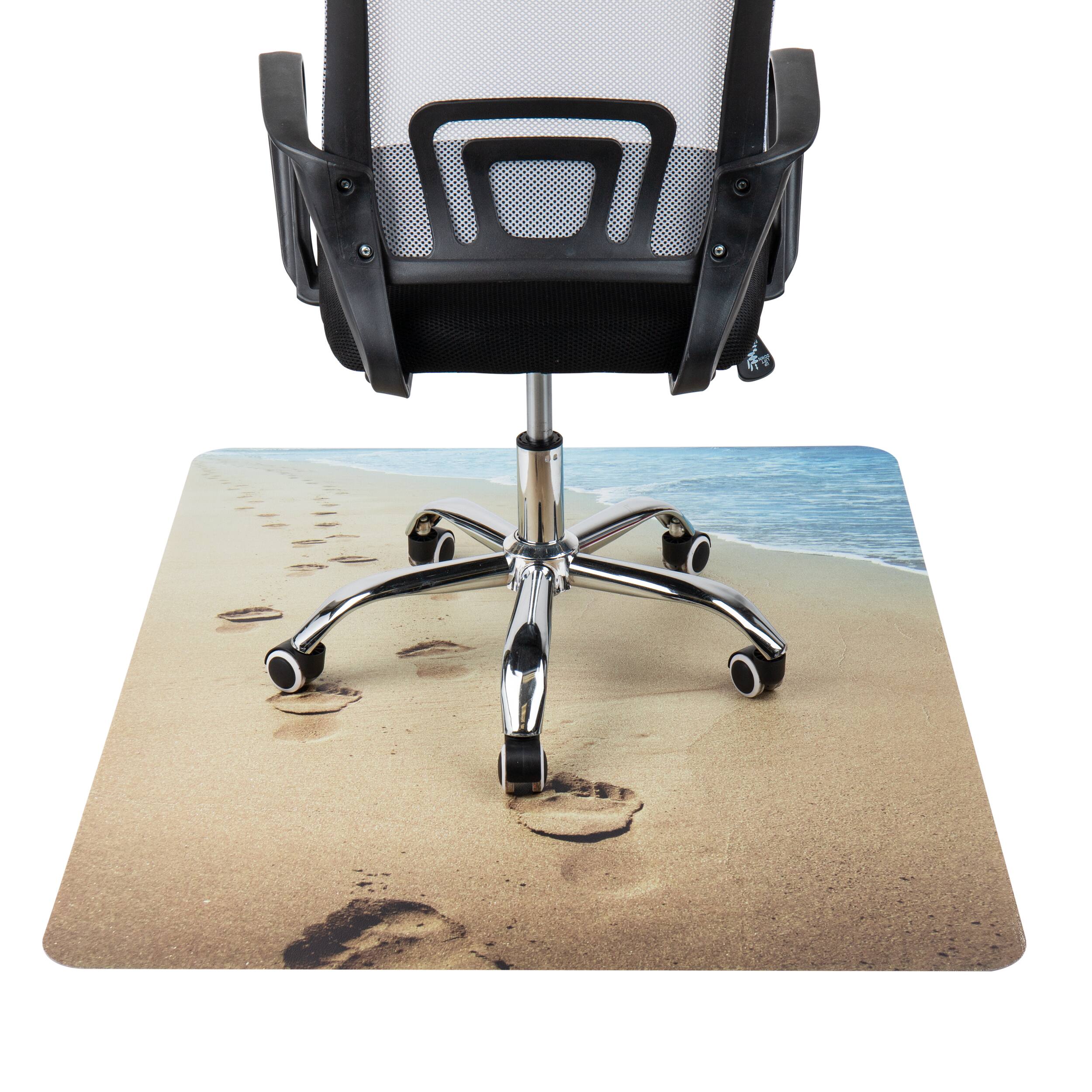 Mind Reader 9-to-5 Collection Tan Life's a Beach Art Office Chair Mat