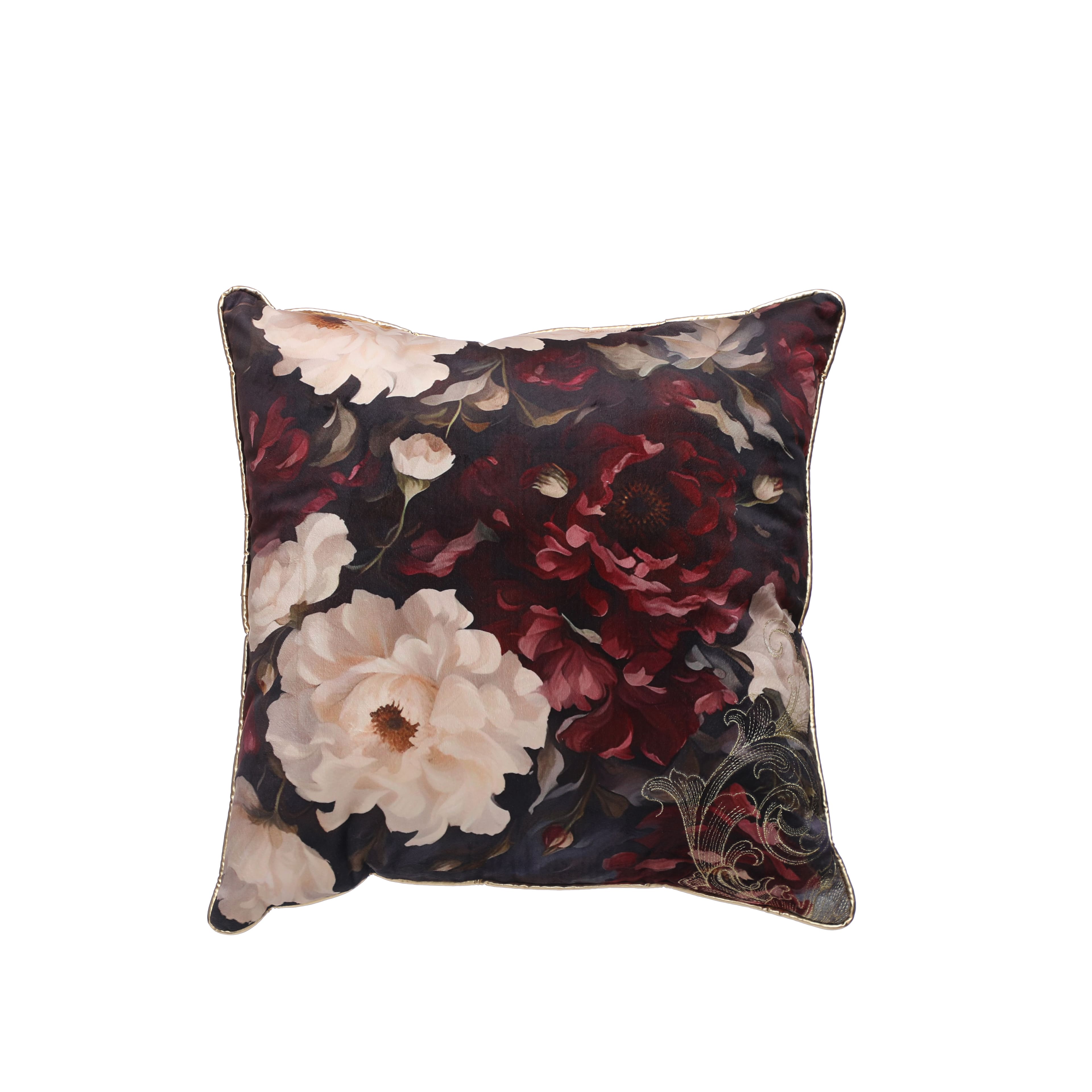 17&#x22; Red, Cream &#x26; Black Accent Pillow by Ashland&#xAE;