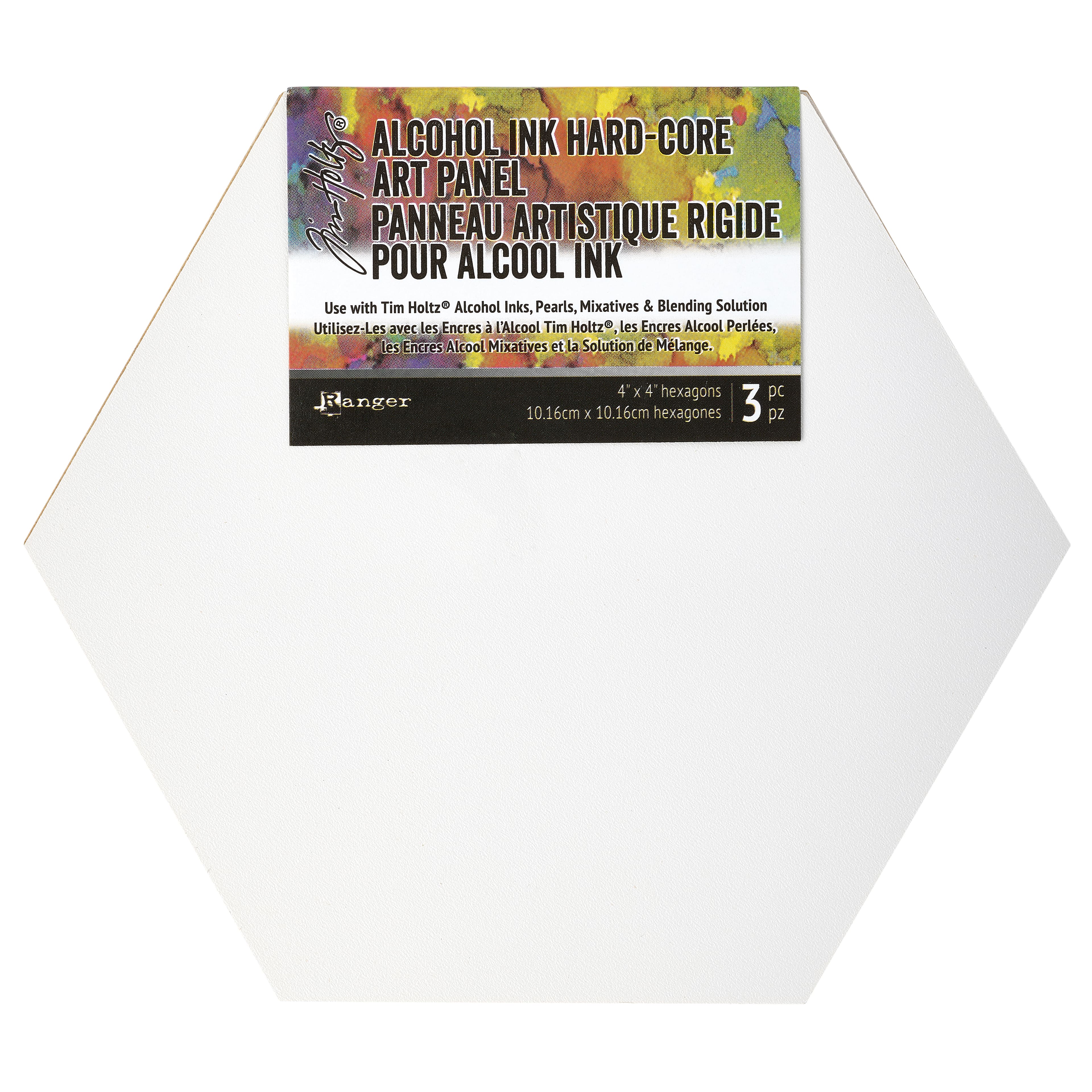 12 Packs: 3 ct. (36 total) Tim Holtz&#xAE; Alcohol Ink Hard-Core Hexagonal Art Panels