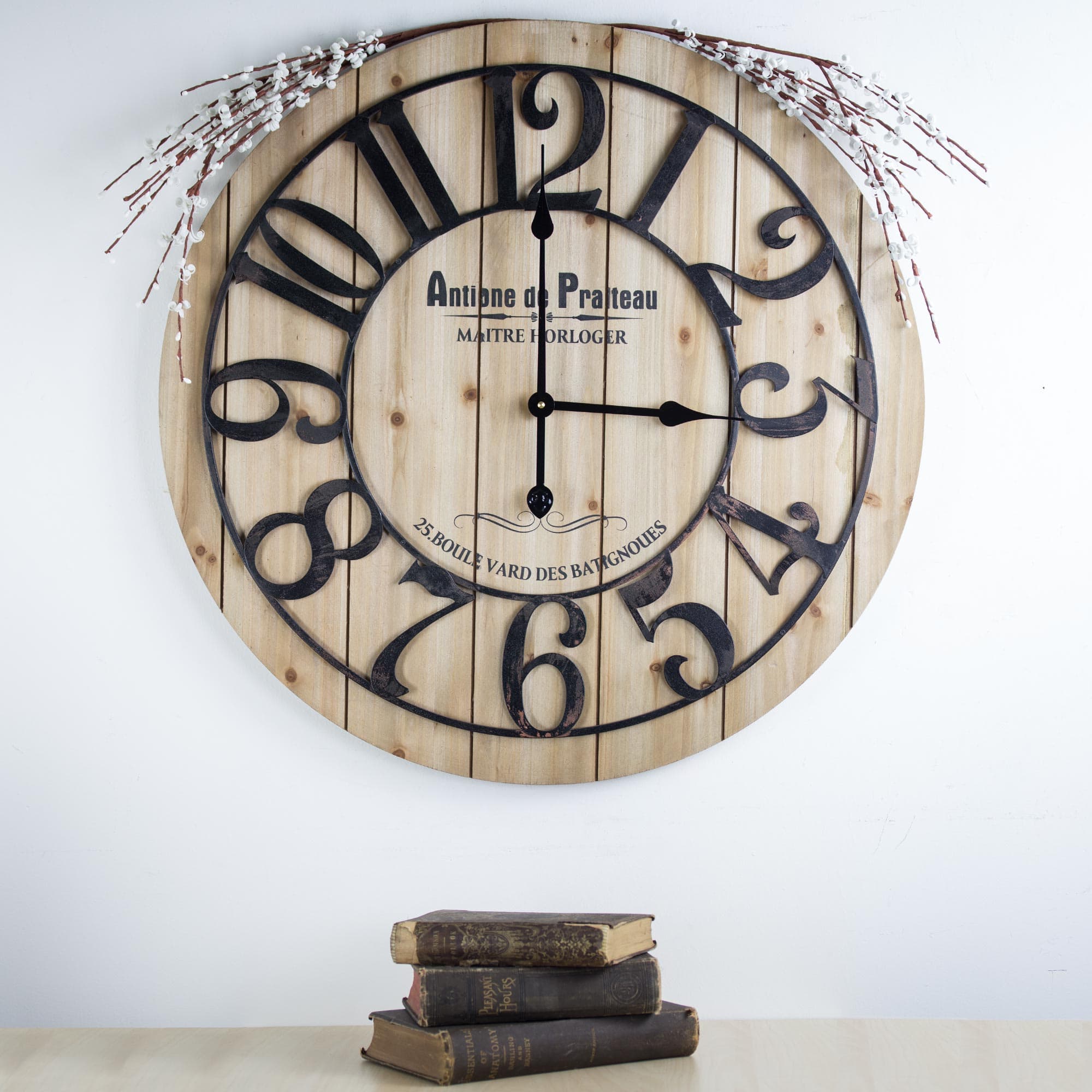French Antoine de Praiteau Large 26&#x22; Wall Clock