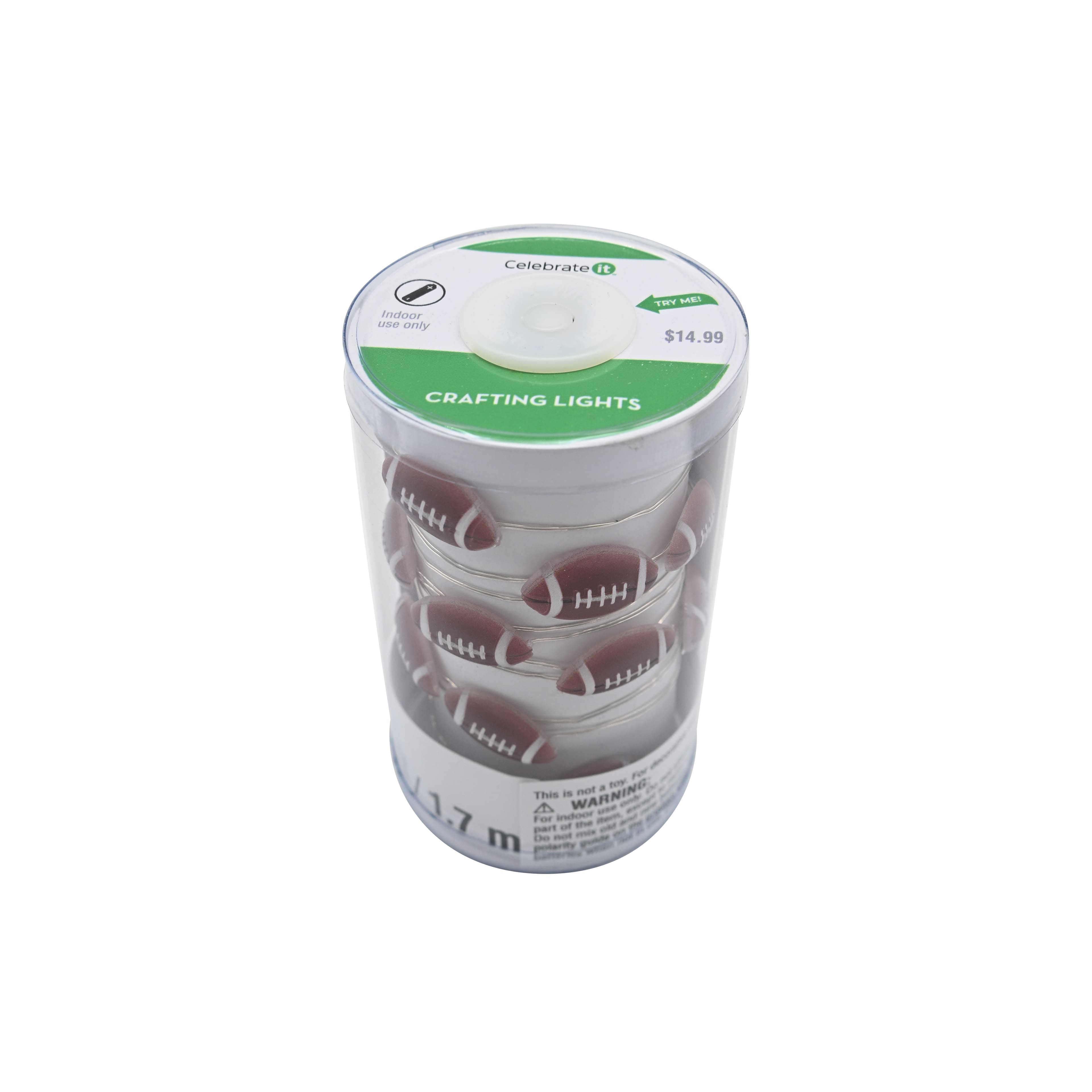 18ct. Warm White LED Football Crafting Lights by Celebrate It™