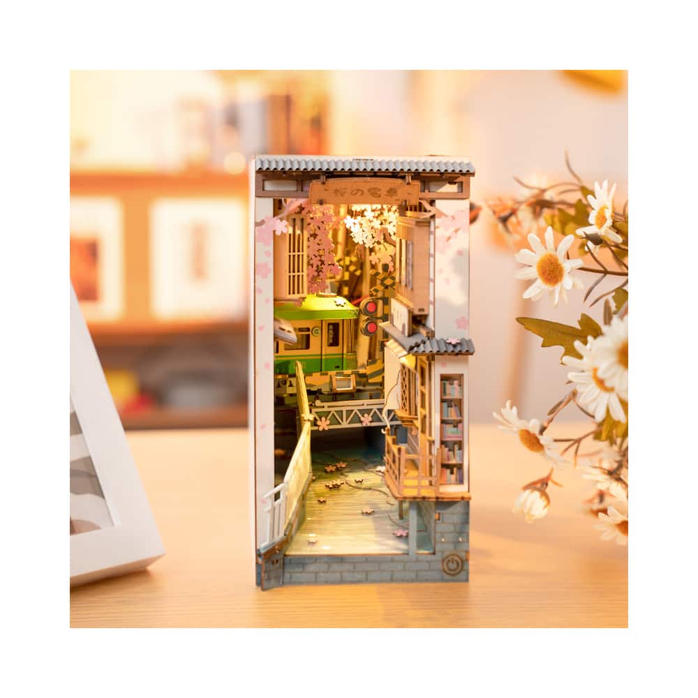 Rolife Sakura Densya Book Nook DIY Miniature House Model kit