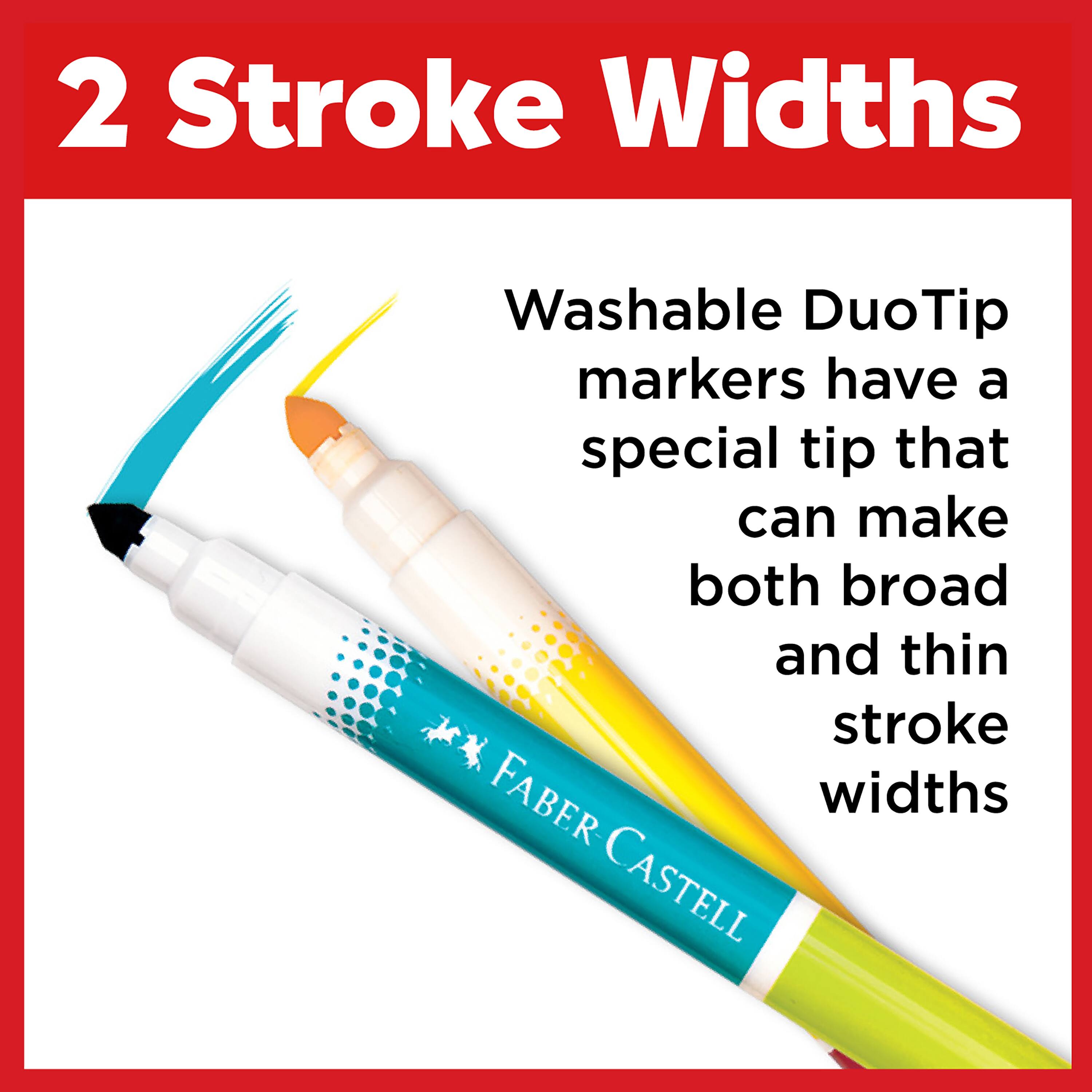 Faber-Castell DuoTip Washable Markers, 12ct.