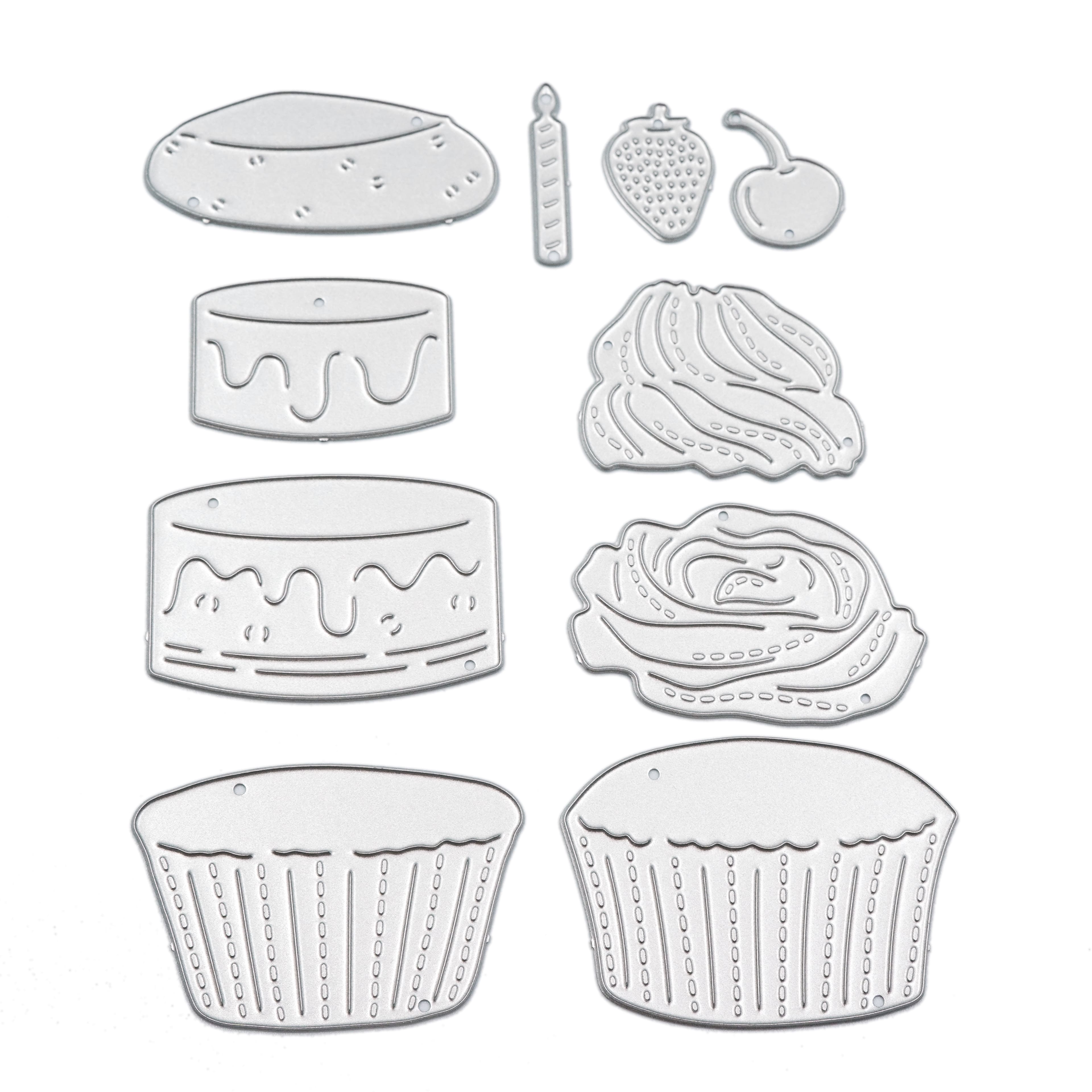 6 Pack: Cakes & Cupcakes Layering Die Set by Recollections™
