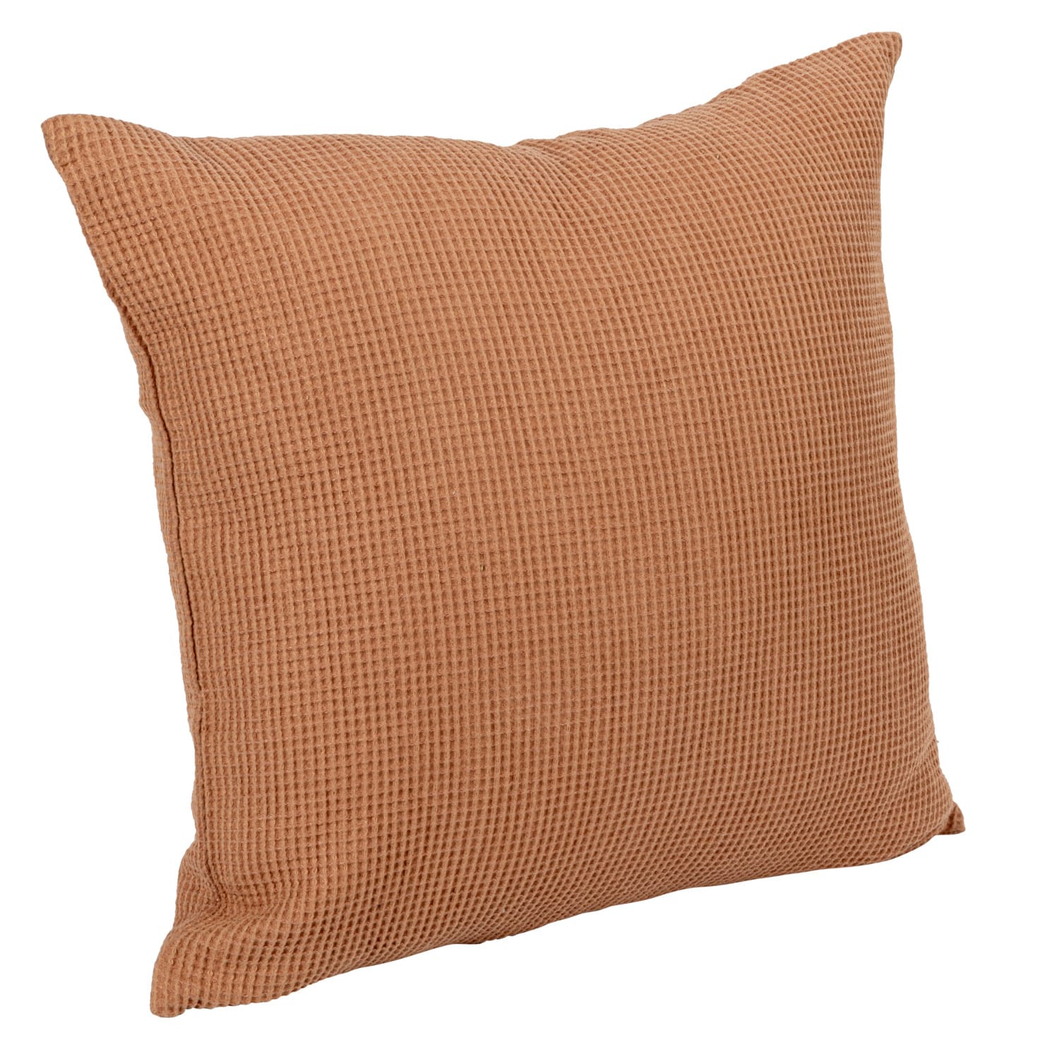 Terra Cotta Woven Linen & Cotton Waffle Pillow