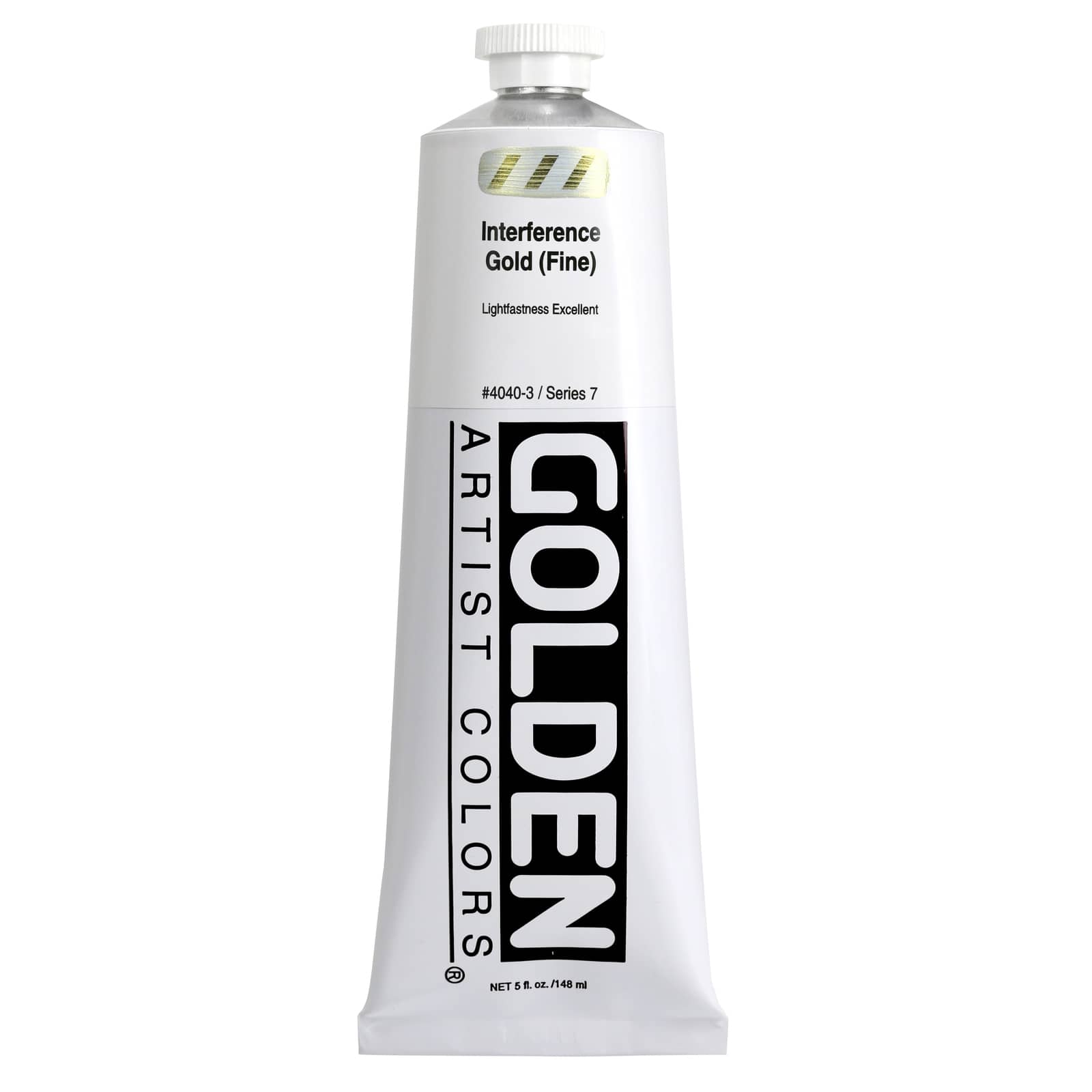 Golden Heavy Body Interference Acrylics 5 oz Paint in Interference Gold (Fine)