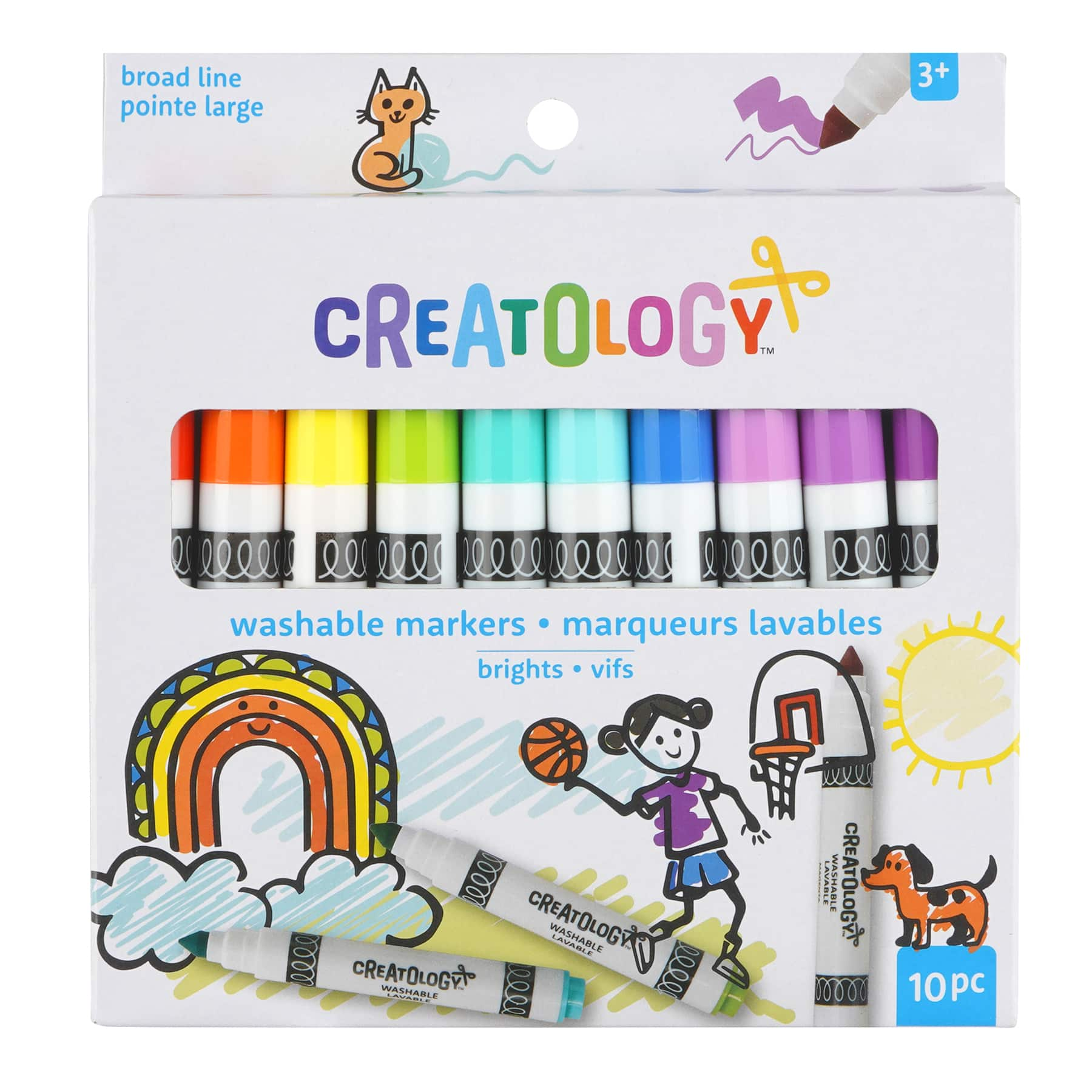 12 Packs: 10 ct. (120 total) Skin Tone Broad Line Washable Marker Set by  Creatology®