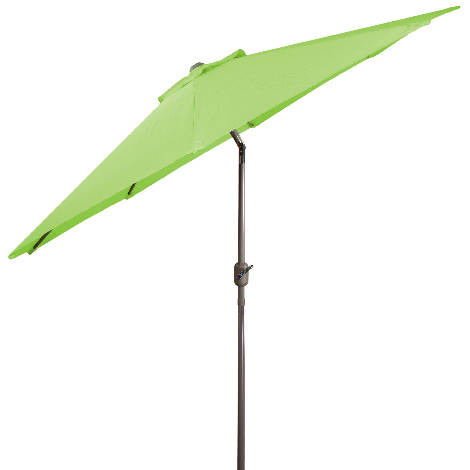 9ft. Outdoor Patio Market Umbrella with Hand Crank &#x26; Tilt