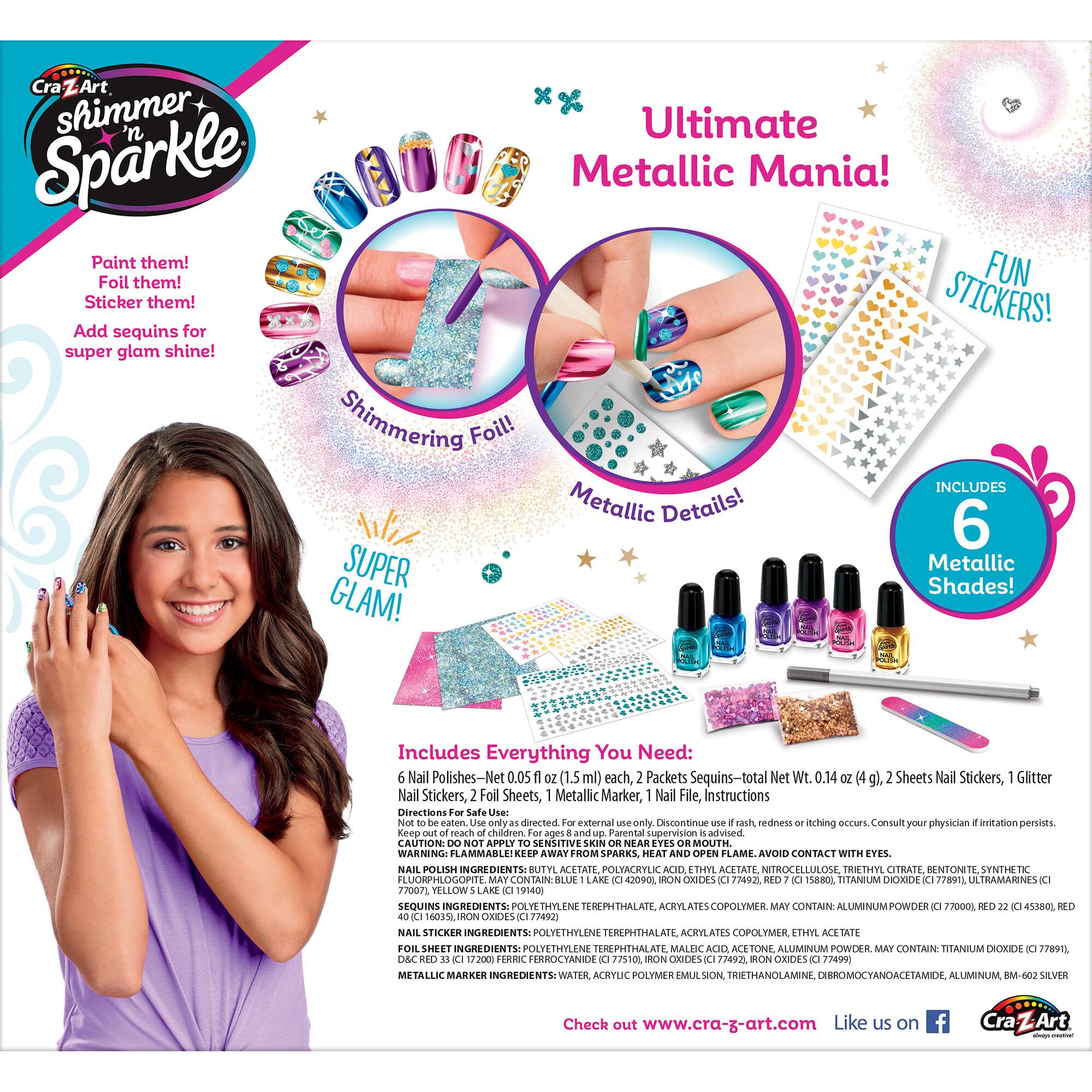 Cra-Z-Art&#xAE; Shimmer &#x27;n Sparkle Metallic Rainbow Nail Art