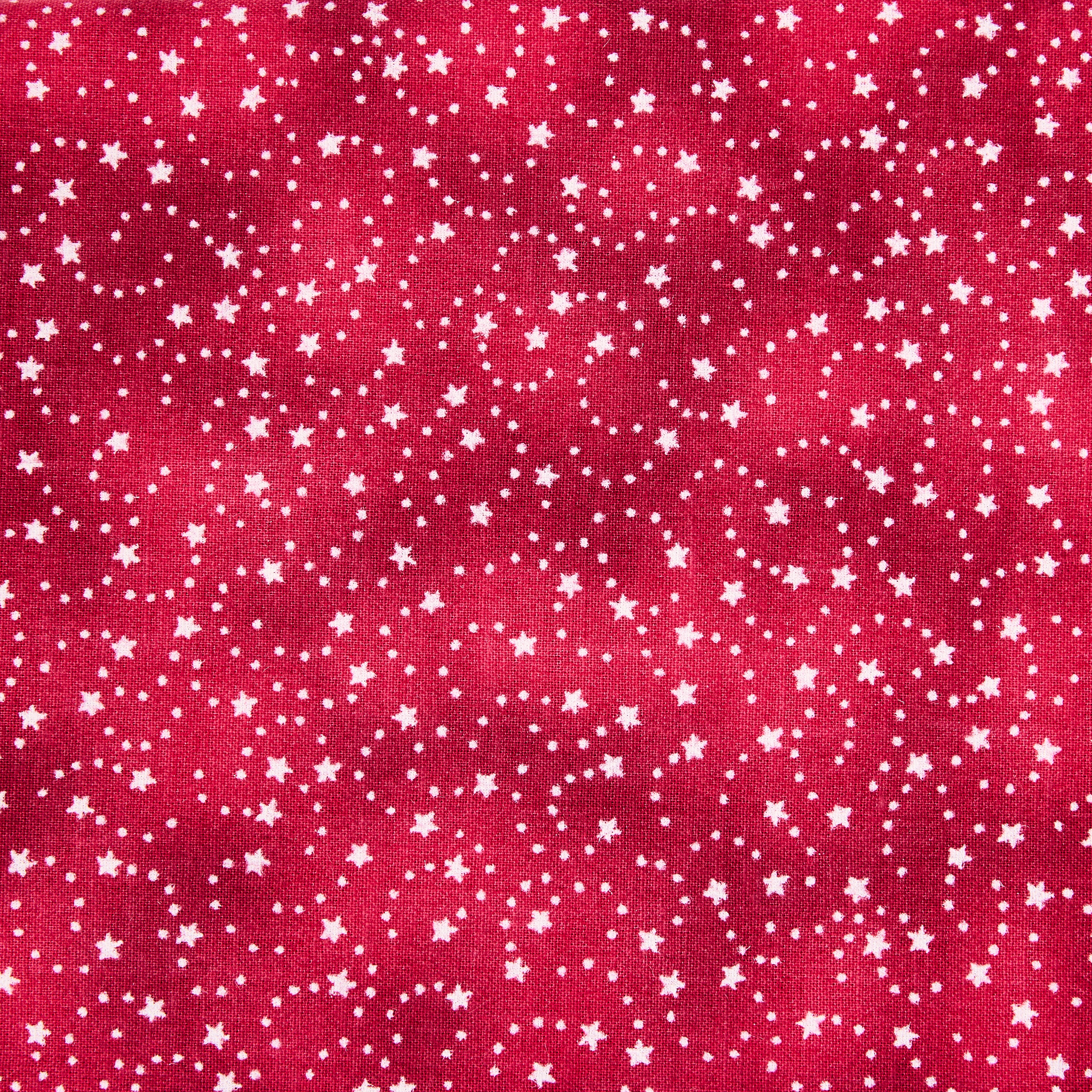Fabric Traditions Red Swirling Stars Cotton Fabric