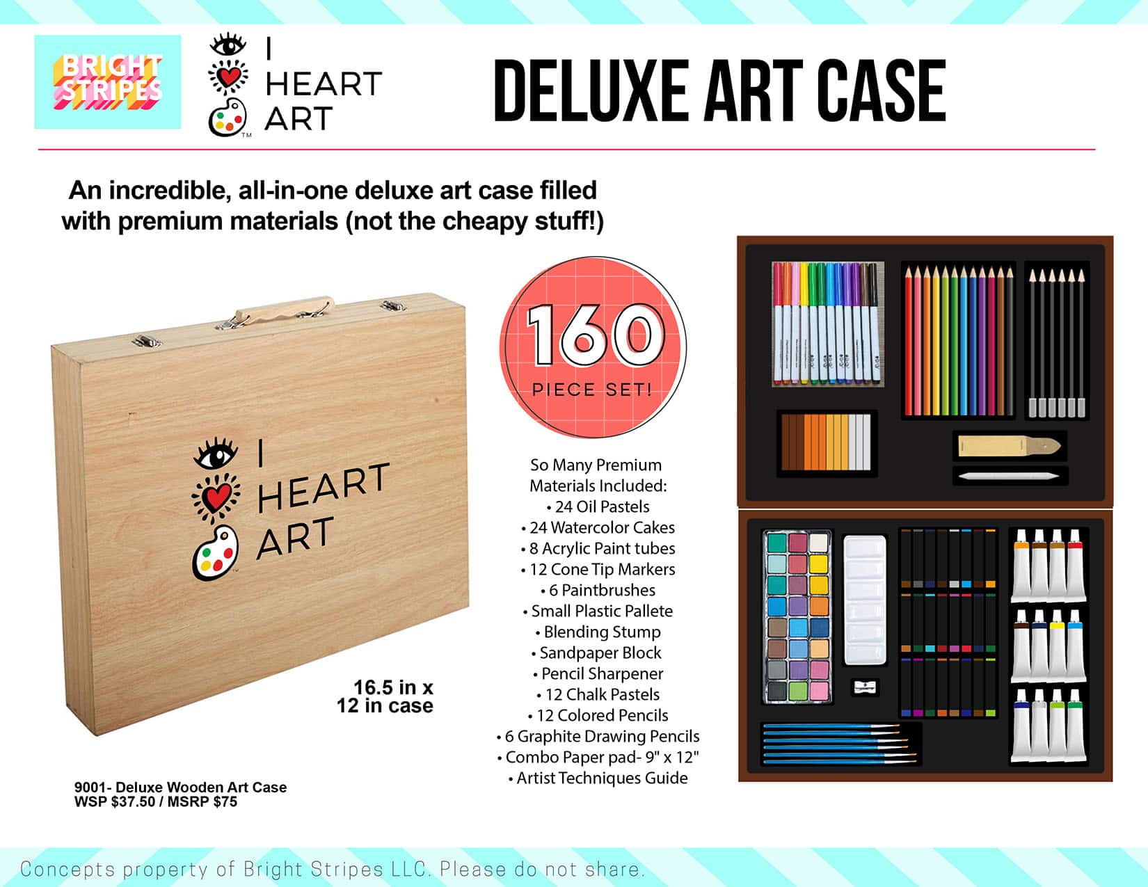 Everything Art Wooden Artist Case Deluxe Set