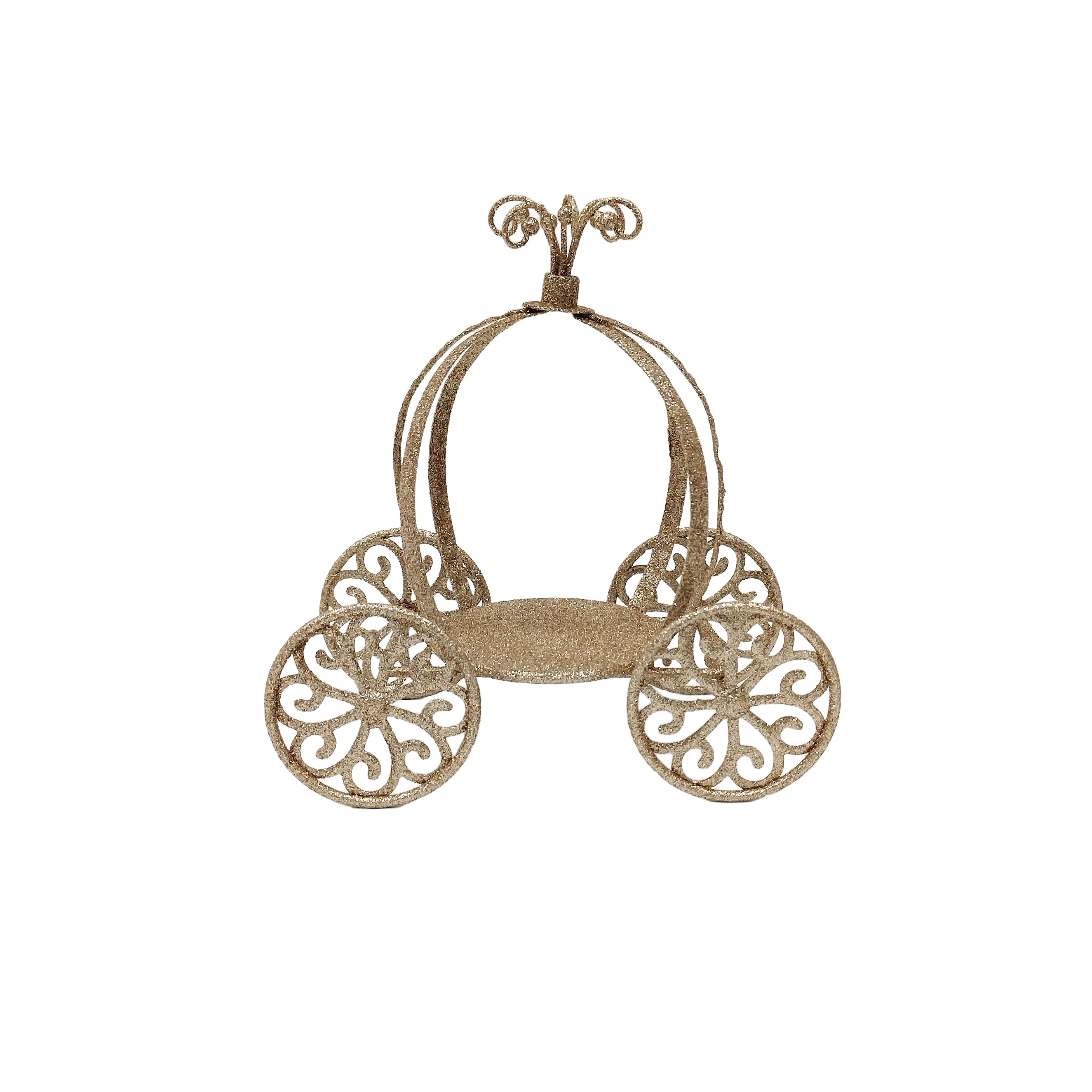 7.75&#x22; Gold Metal Pumpkin Cart Tabletop D&#xE9;cor by Ashland&#xAE;