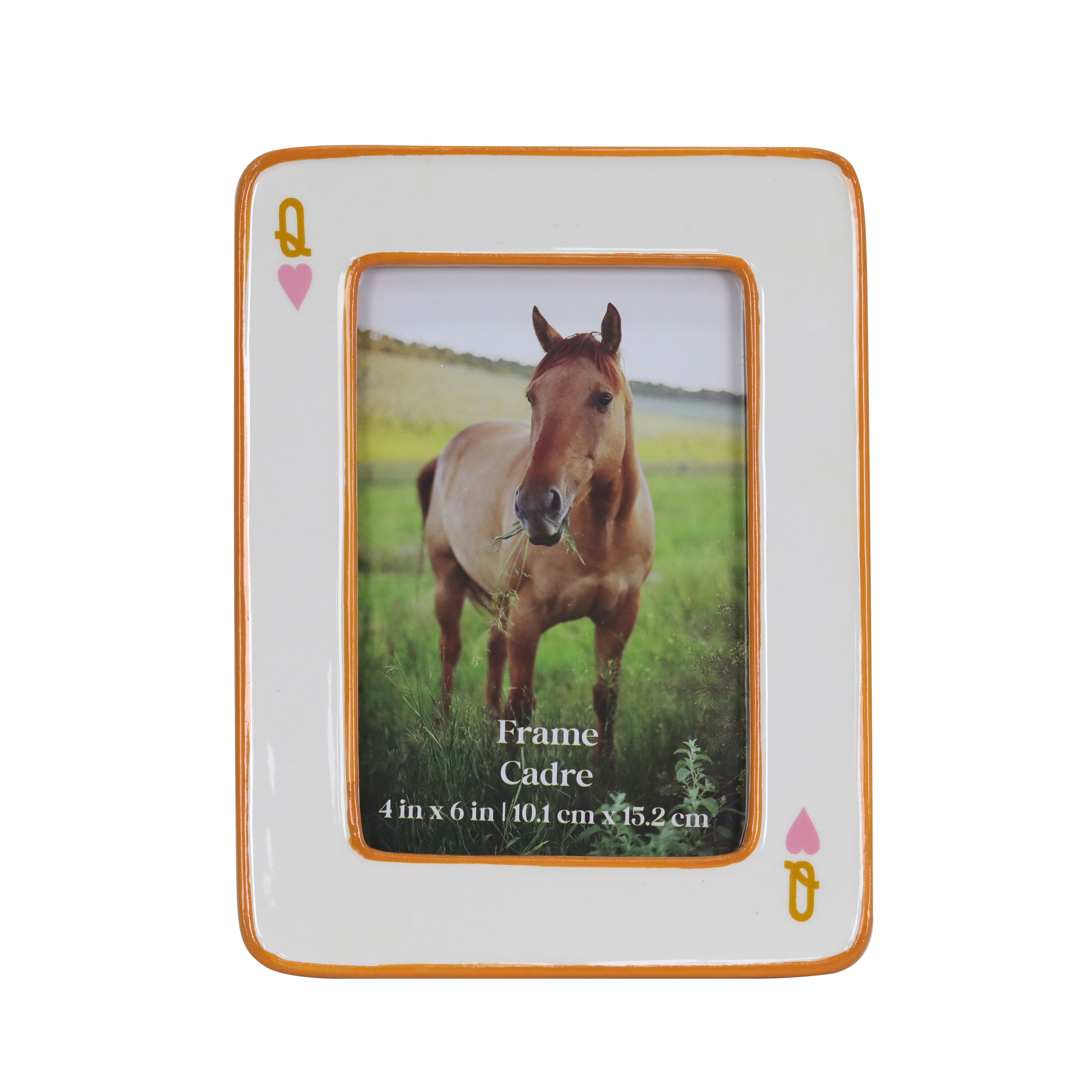 4&#x22; x 6&#x22; Queen of Hearts Ceramic Tabletop Frame by Ashland&#xAE;