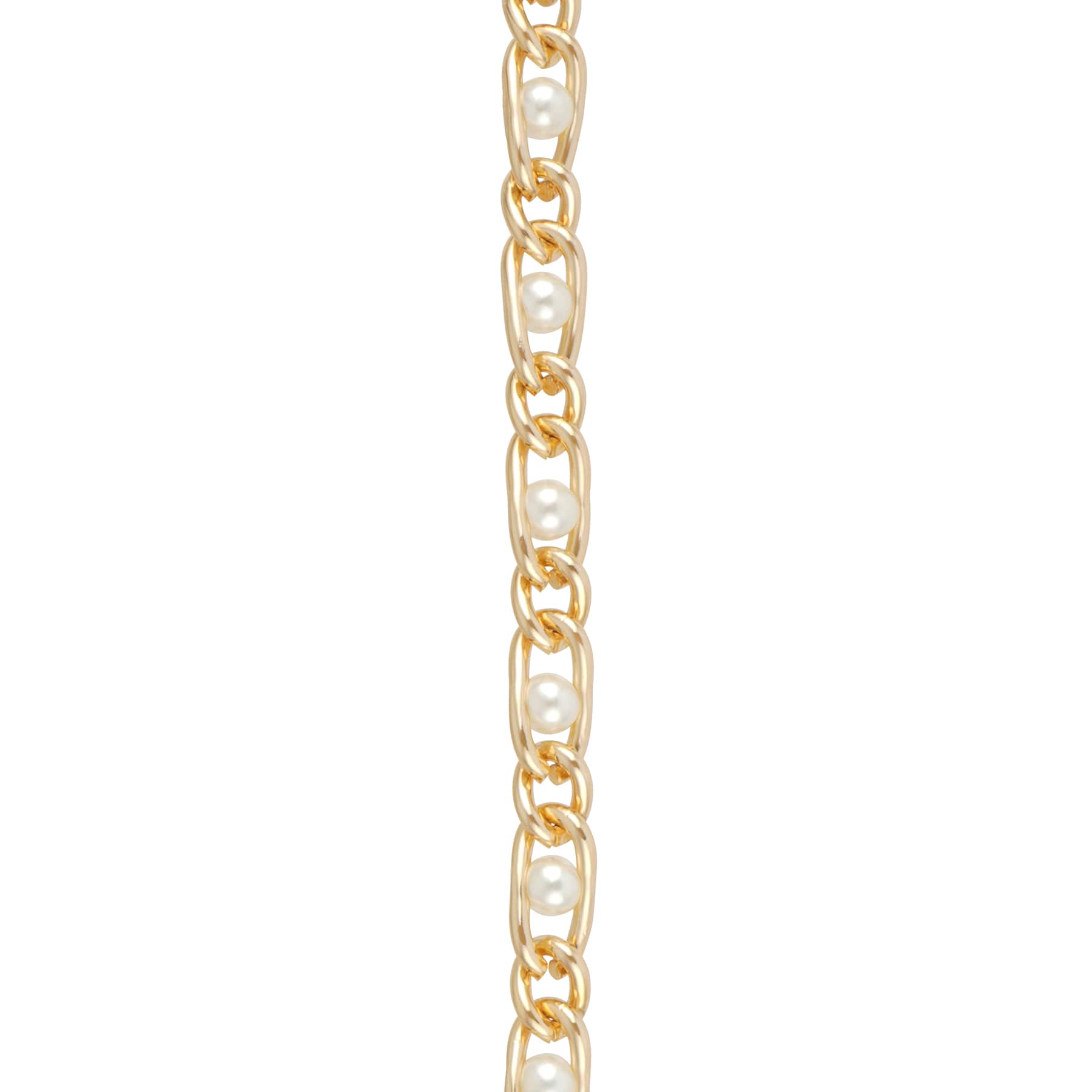 9.5" Gold Chain with White Pearls by Make Market®