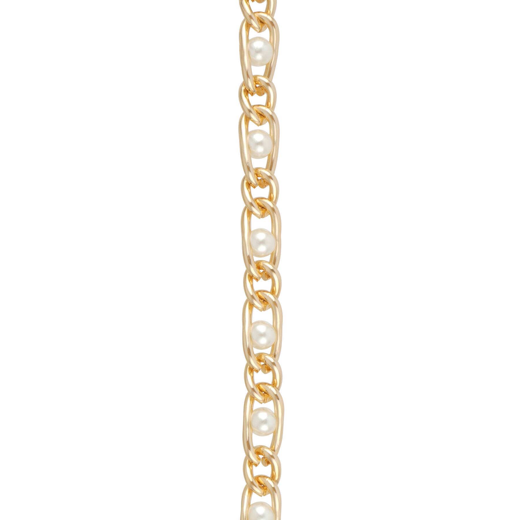 9.5" Gold Chain with White Pearls by Make Market®