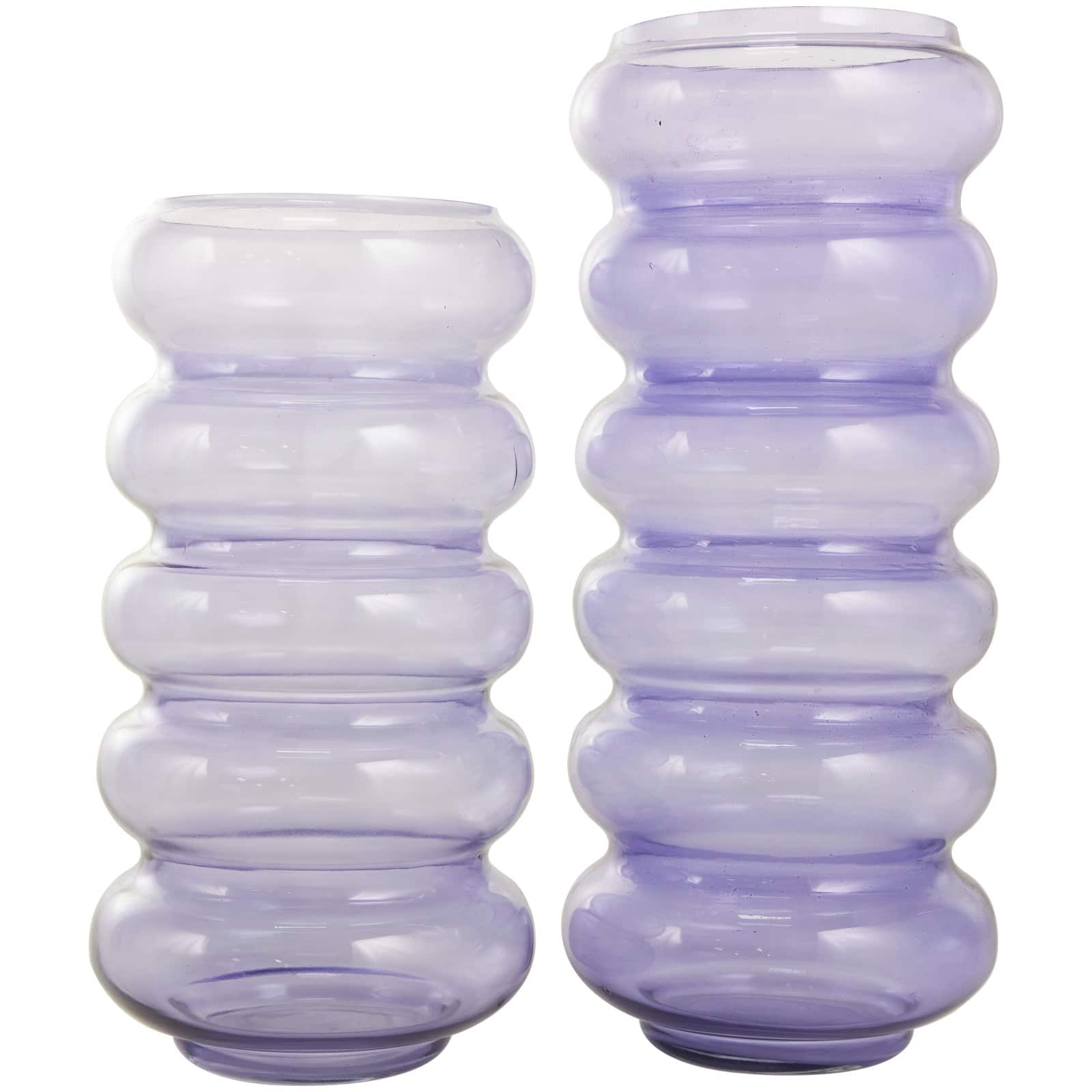 Purple Glass Bubble Vase Set