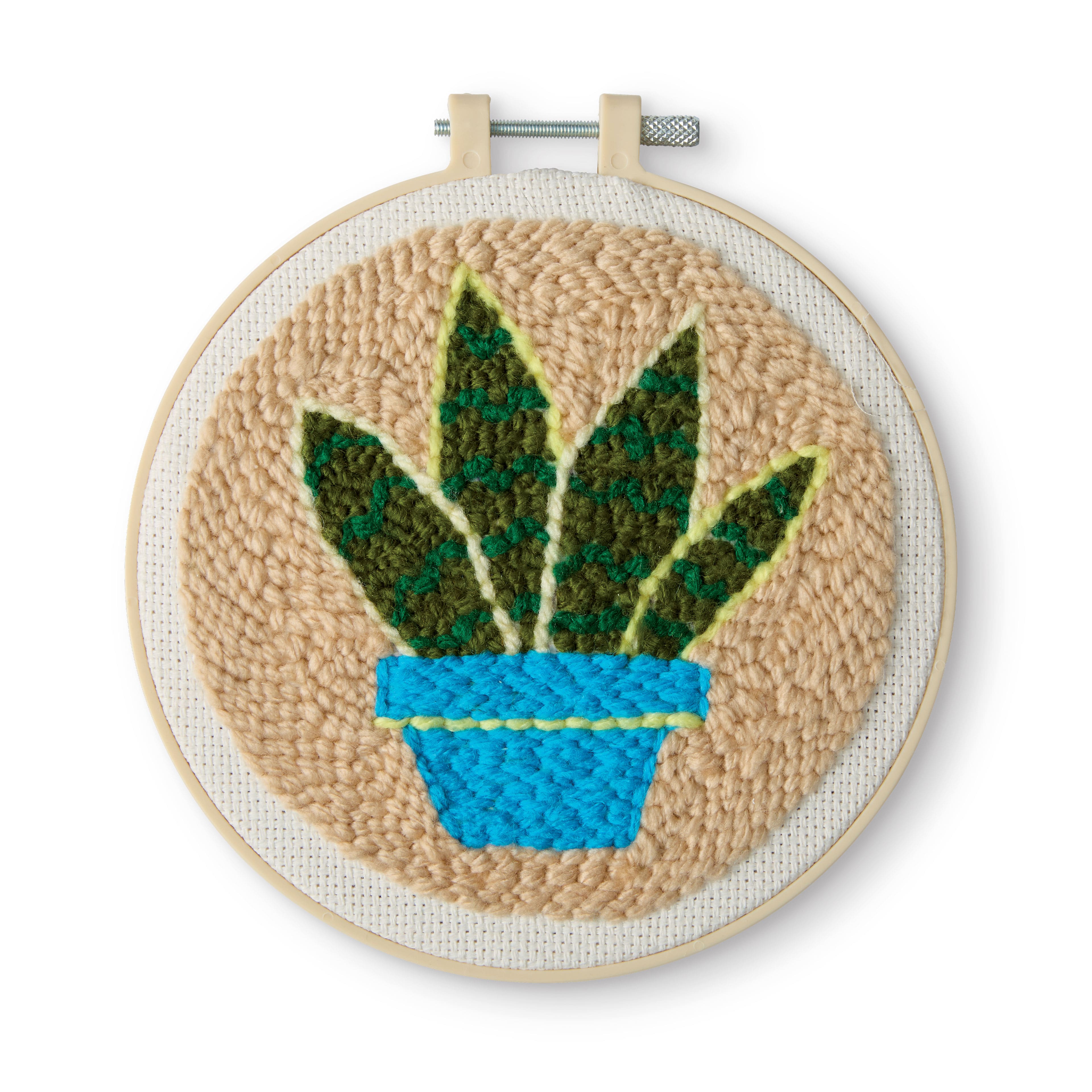 6&#x22; Snake Plant Punch Needle Kit by Loops &#x26; Threads&#xAE;