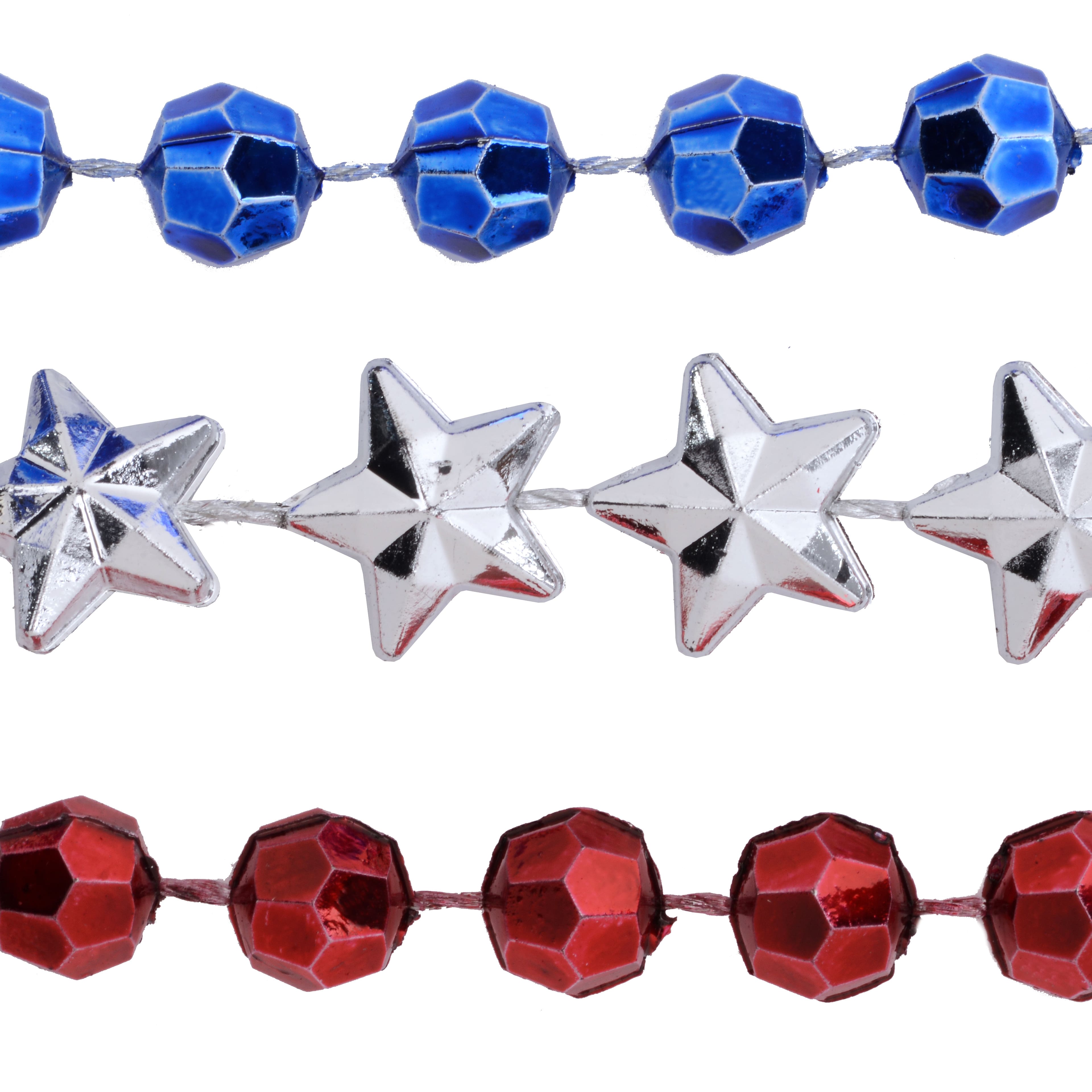 Assorted 30ft. Patriotic Beaded Garland by Celebrate It&#x2122;, 1pc.
