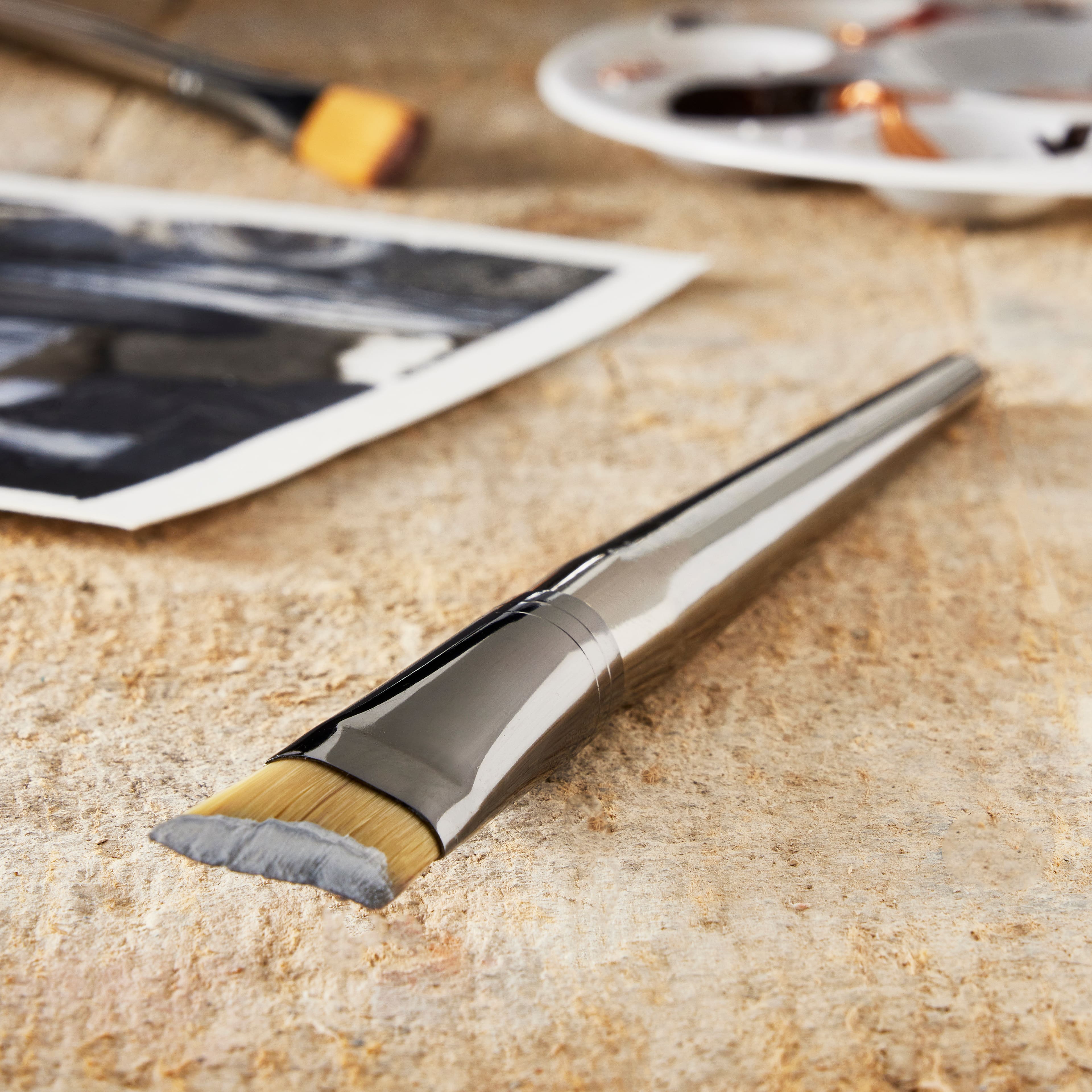 12 Pack: Zen™ Series 93 Short Handle Angular Brush