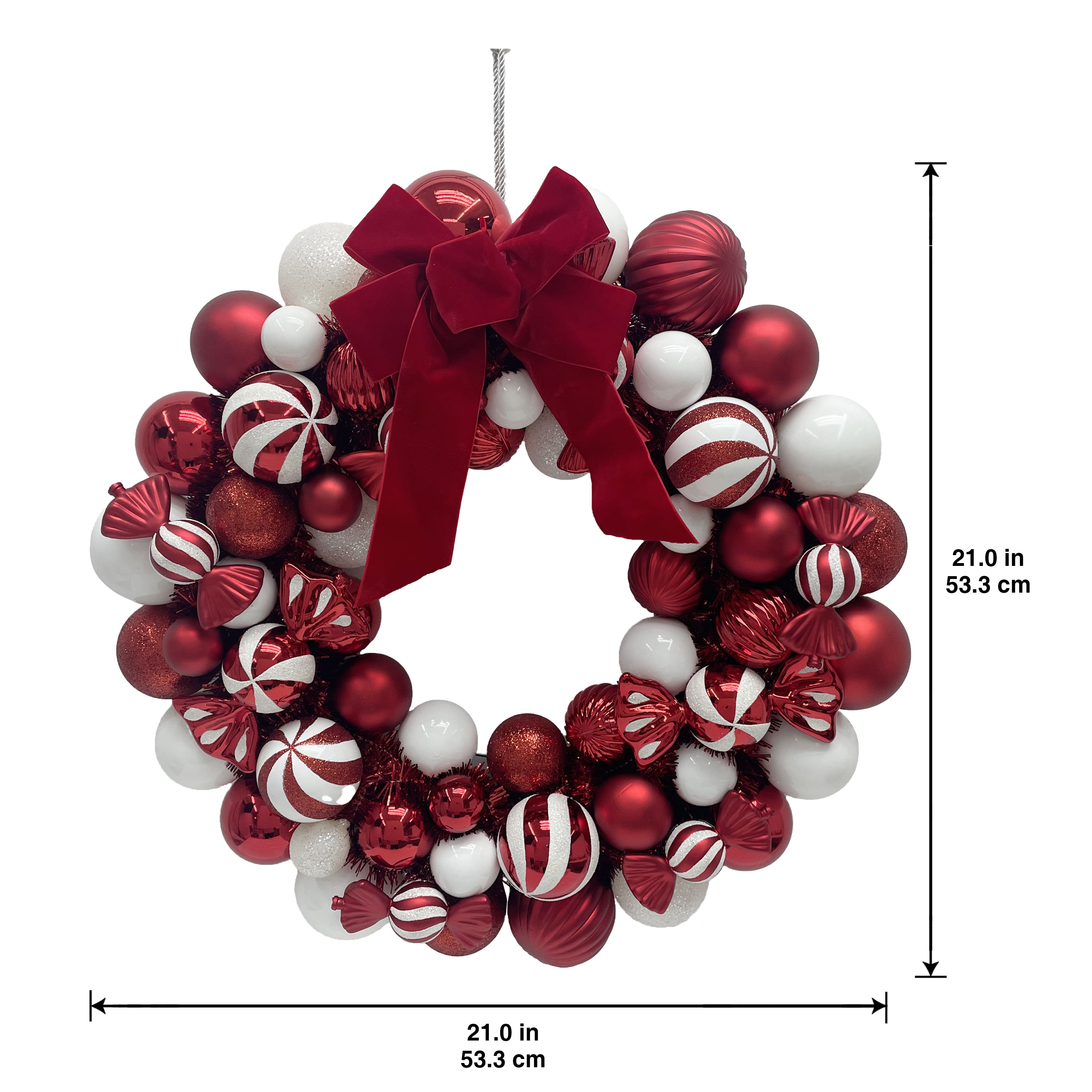 21&#x22; Red &#x26; White Wreath by Ashland&#xAE;