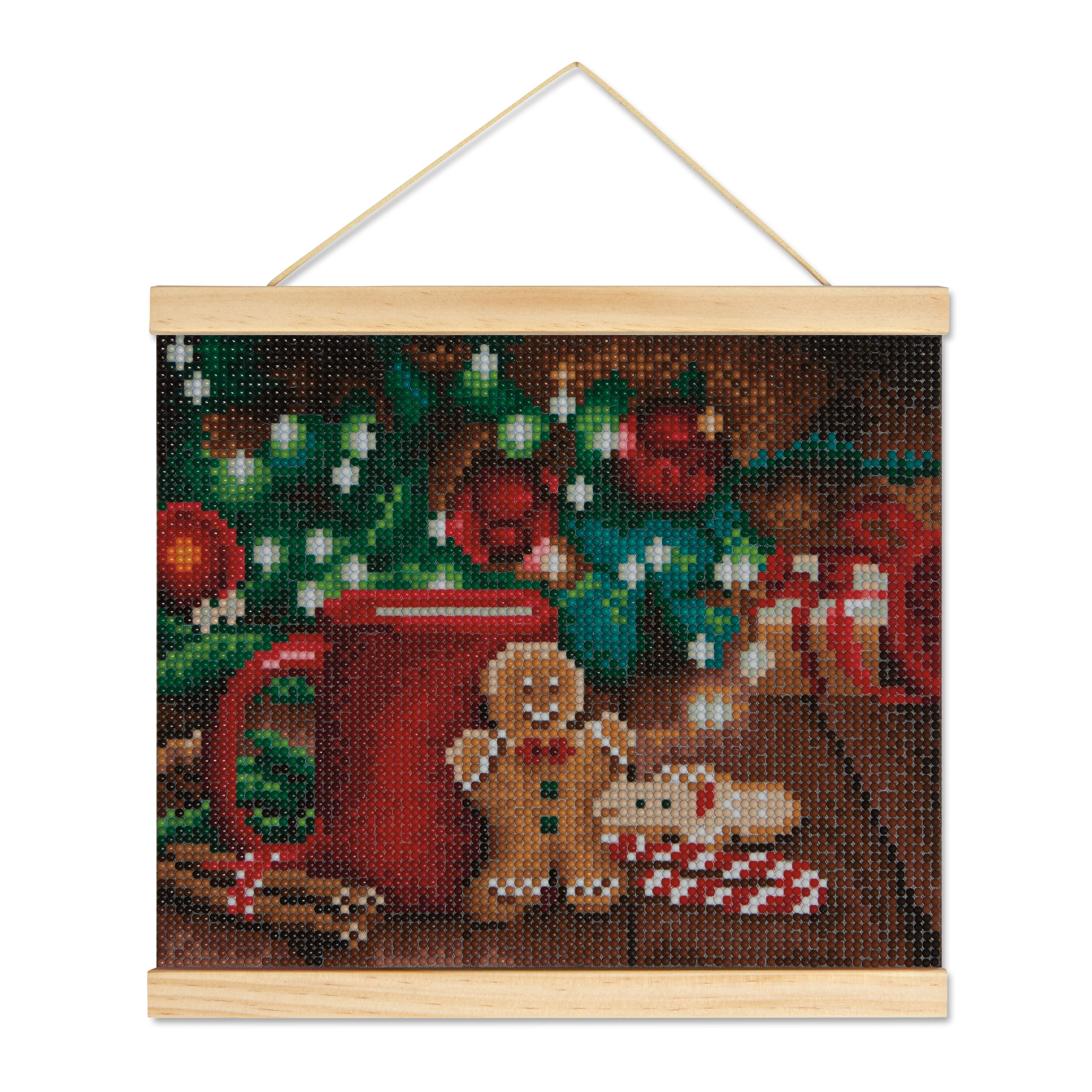 8&#x22; x 10&#x22; Gingerbread with Frame Diamond Art Kit by Make Market&#xAE;