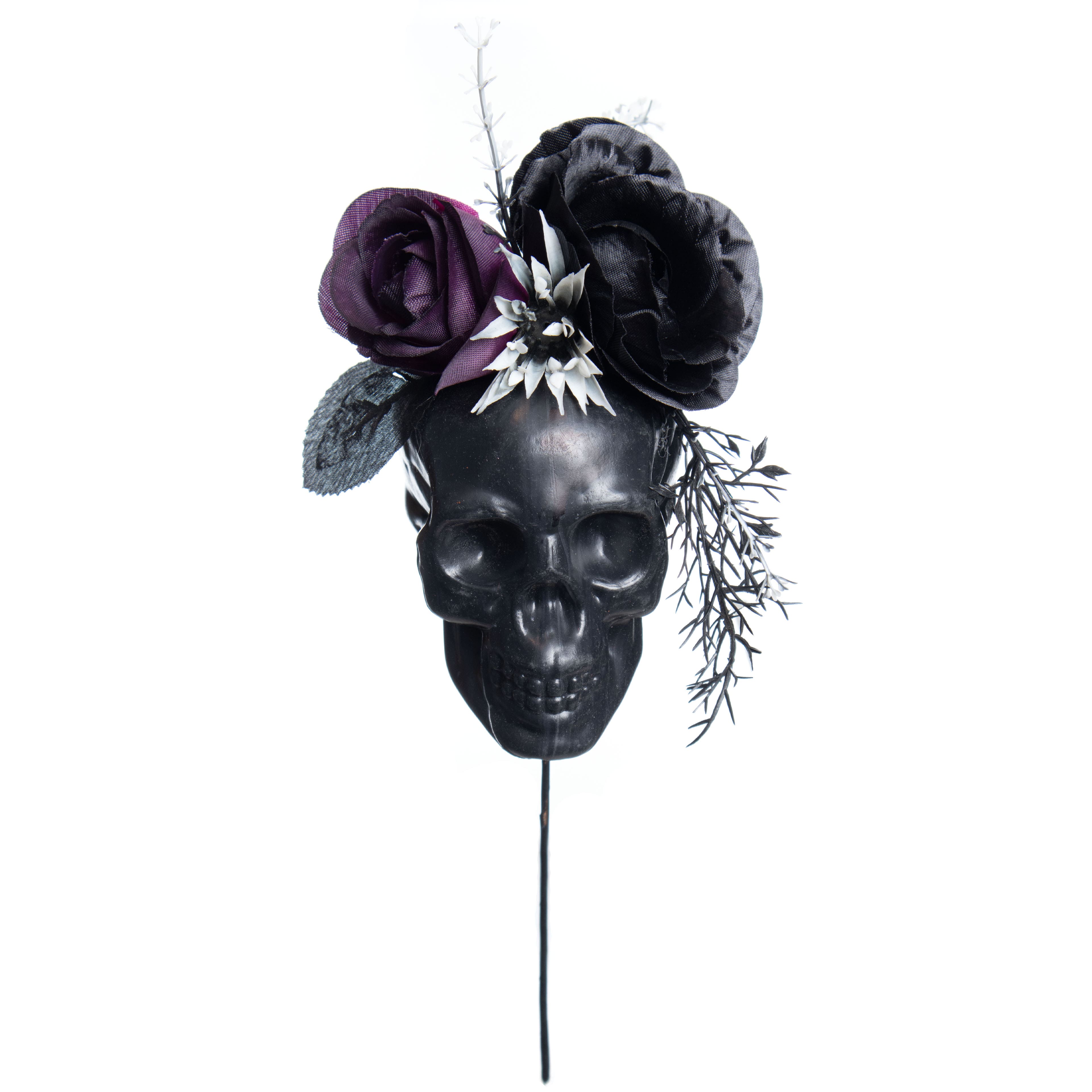 11&#x22; Black Skull &#x26; Rose Pick by Ashland&#xAE;