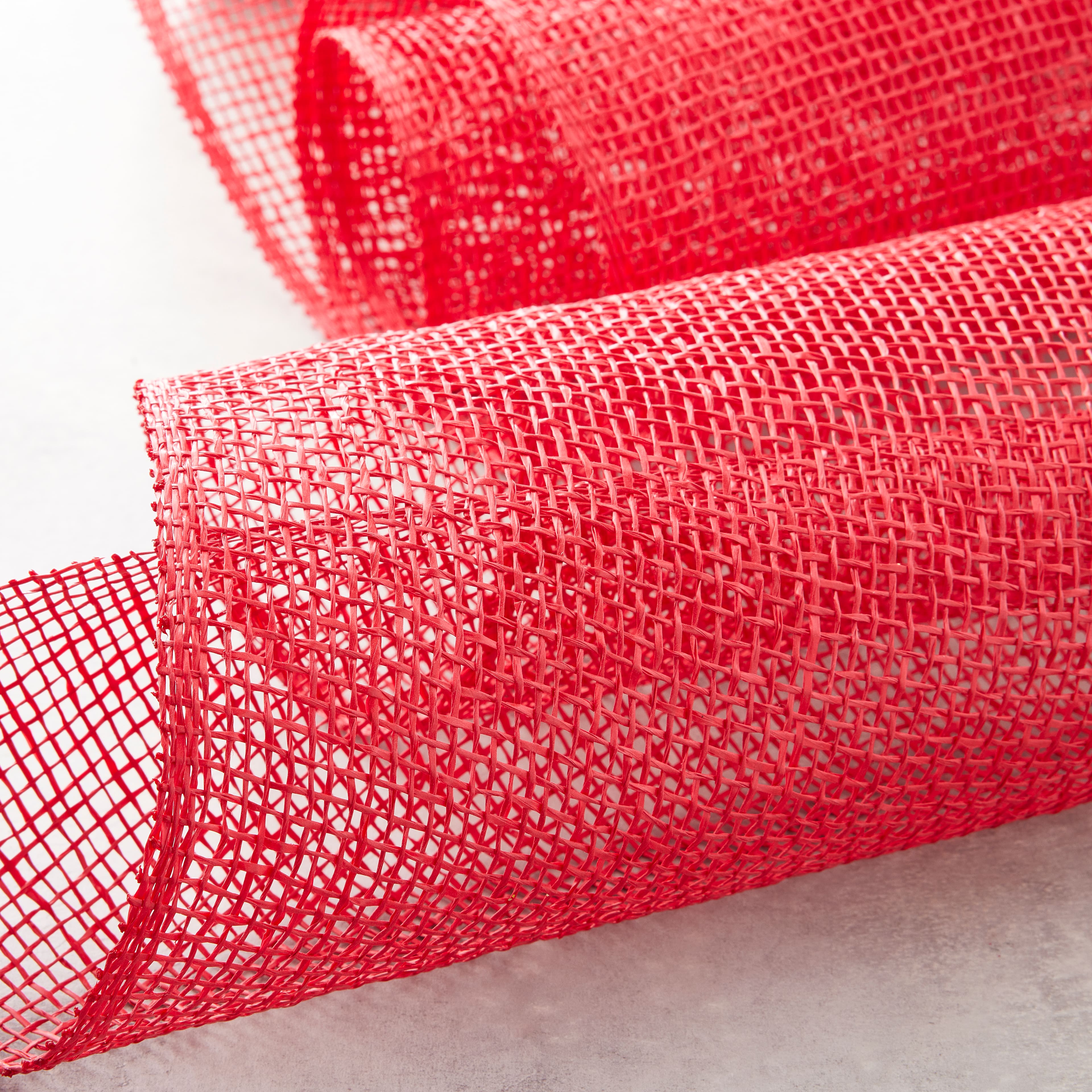 Roll of Plastic Mesh on Red Background Stock Photo - Image of mesh, brick:  31808370