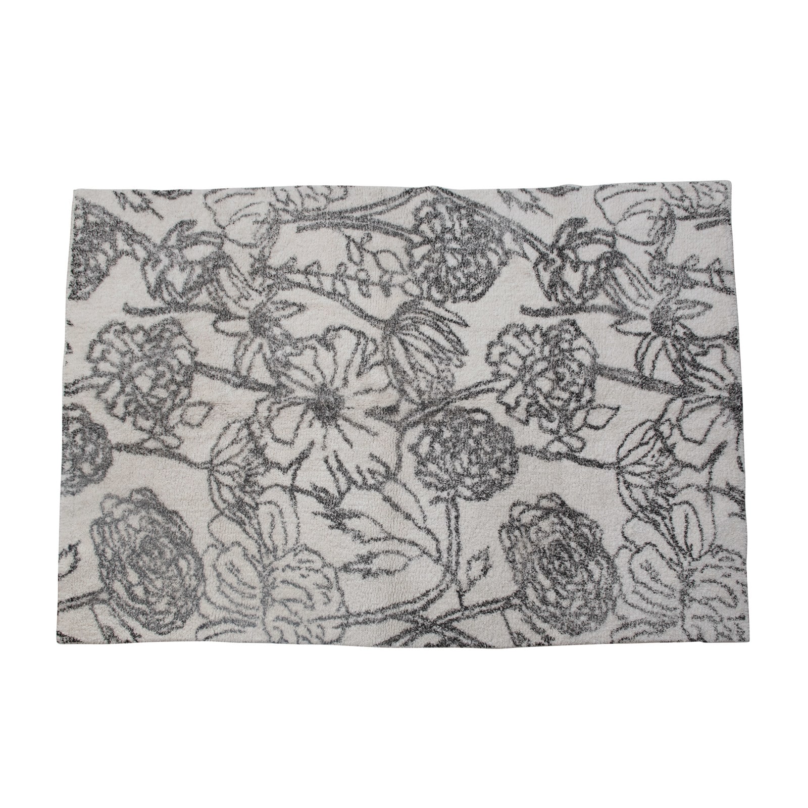 Hello Honey&#xAE; Cotton Tufted Rug With Flower Pattern, 4ft. x 6ft.