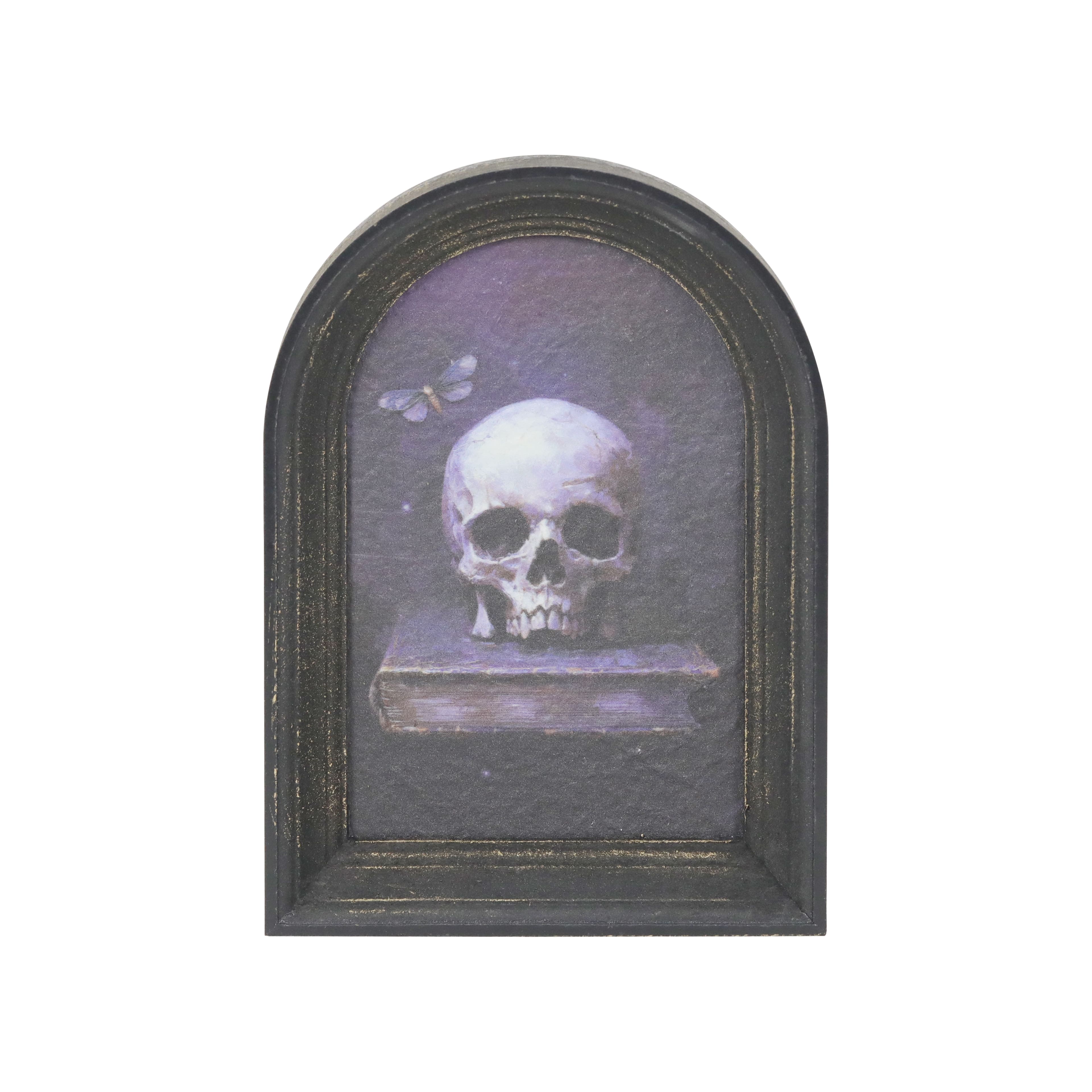 Assorted 7&#x22; Skull with Books Tabletop D&#xE9;cor in Arched Frame, 1pc. by Ashland&#xAE;
