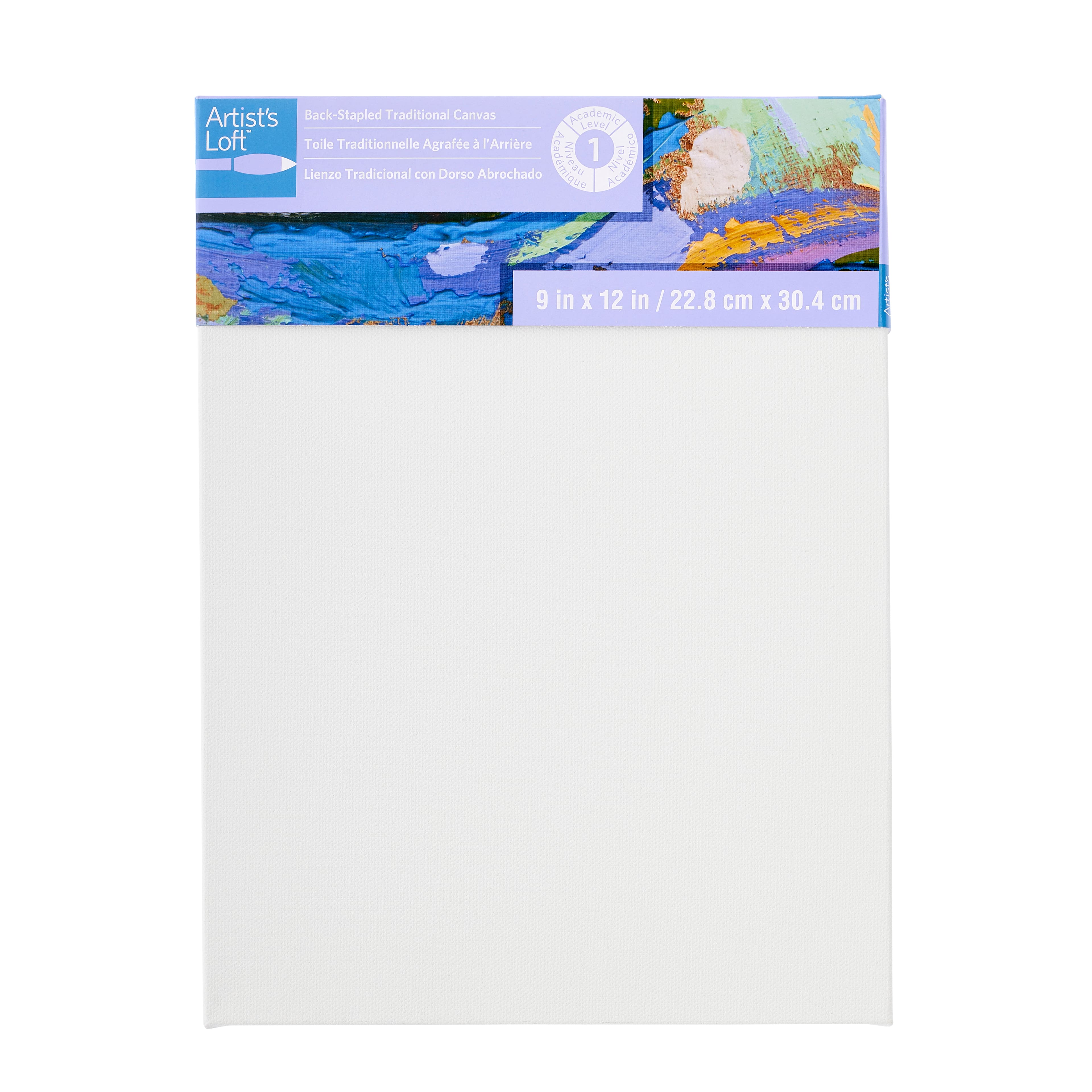 12 Pack: Level 1 Back Stapled Traditional Canvas by Artist's Loft™