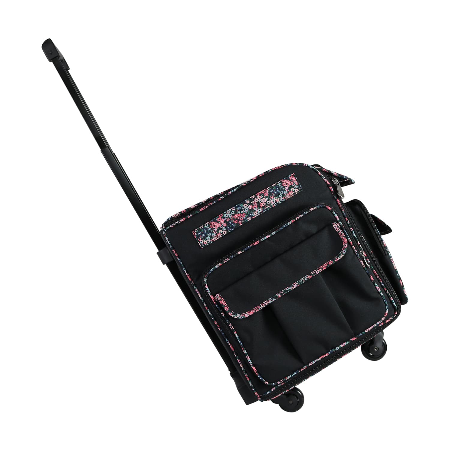 Everything Mary Black Floral XXL Rolling Sewing Tote