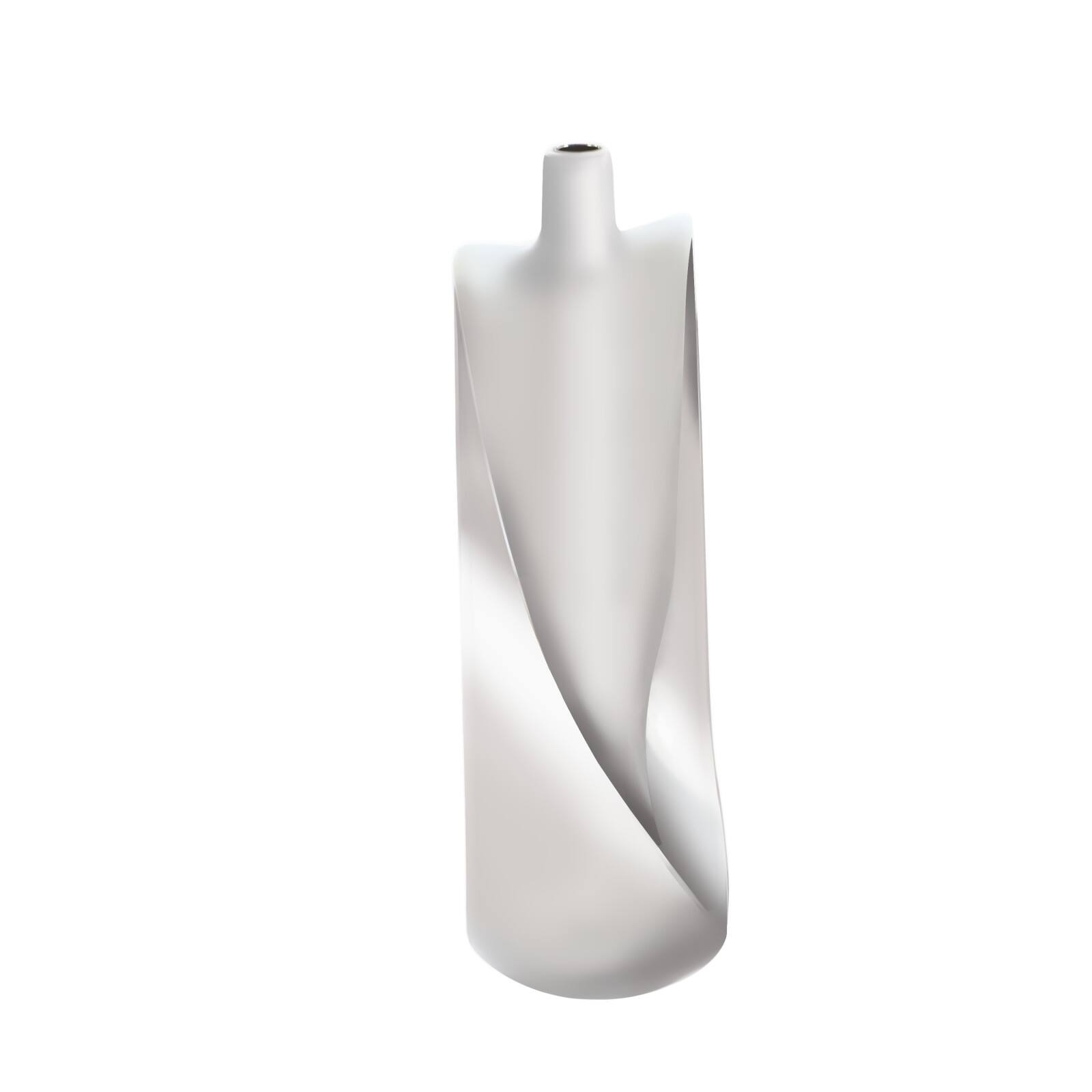 14&#x22; Silver Ceramic Glam Vase